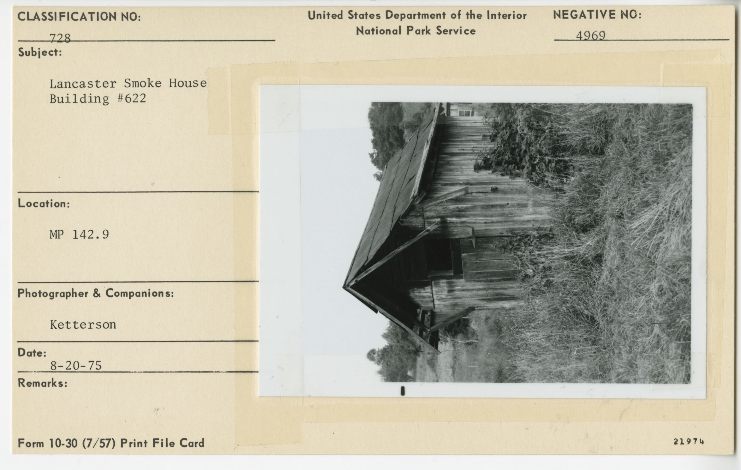 Lancaster Smoke House, Bldg. #622