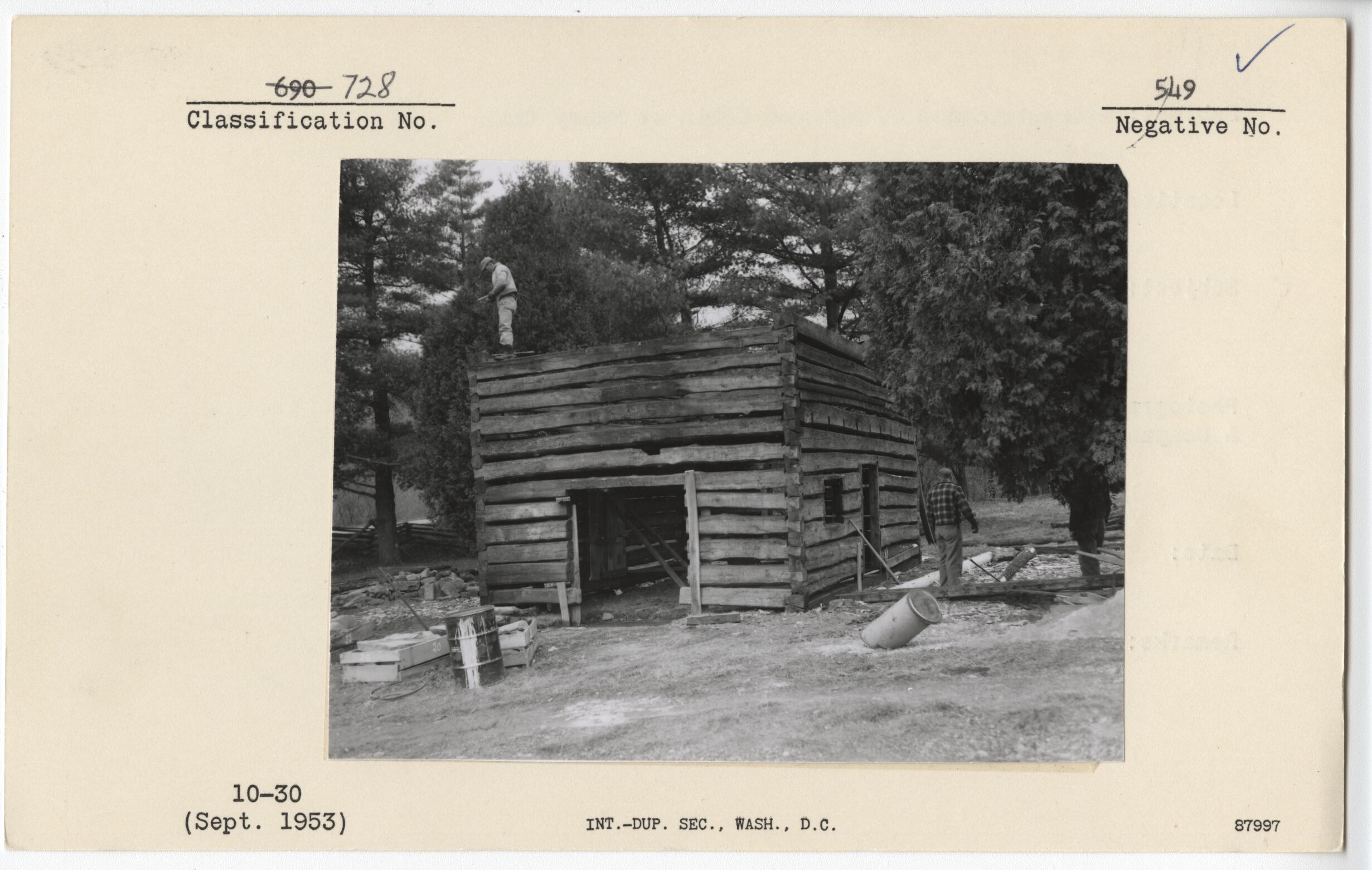 Reconstruction of Matthews Cabin at Mabry Mill