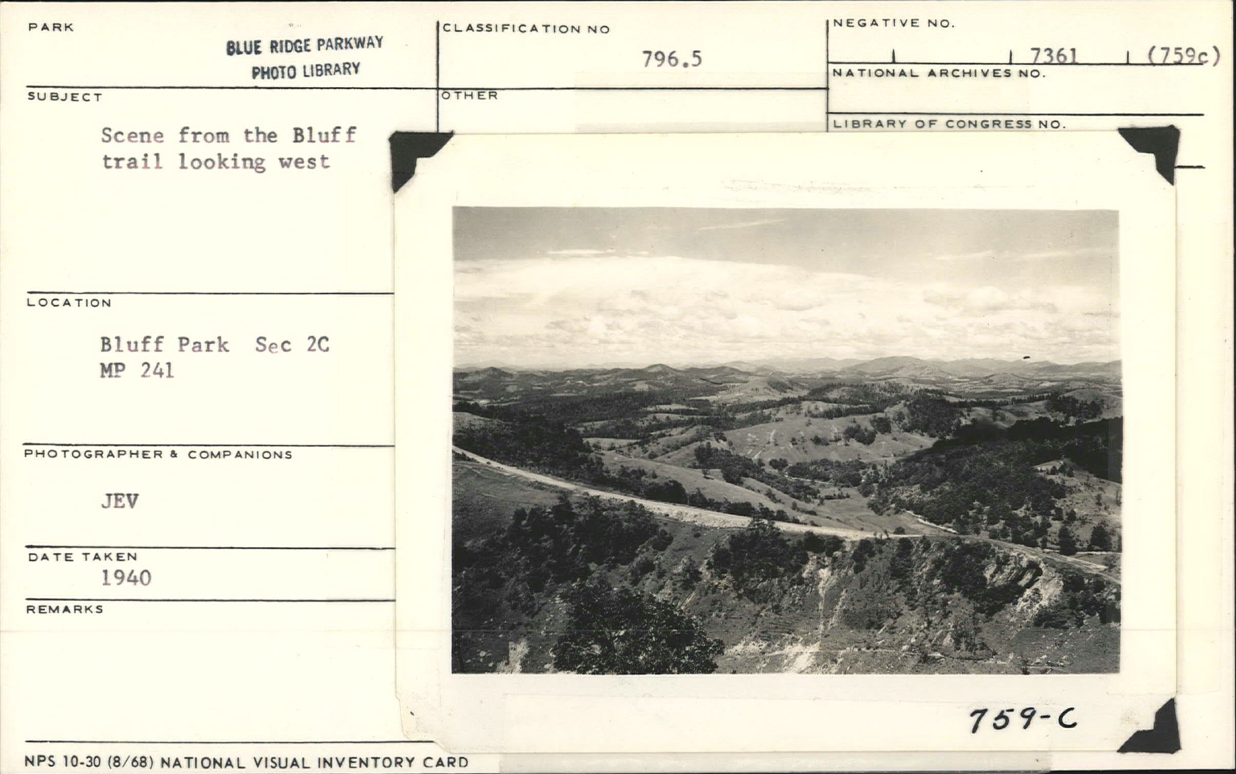 Scene from the Bluffs trail looking west