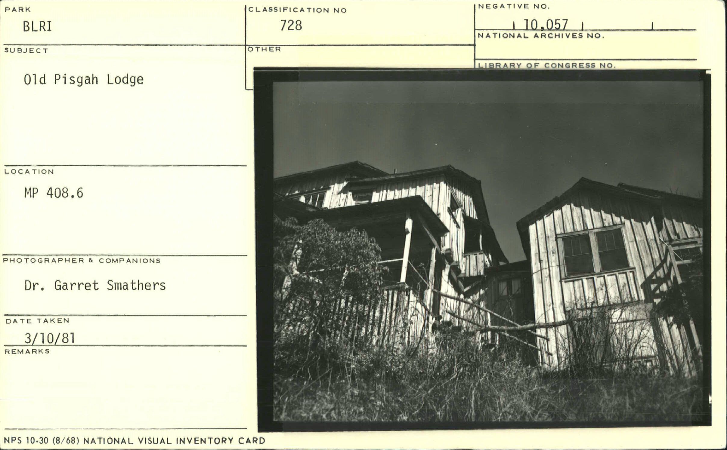 Old Pisgah Lodge view from below