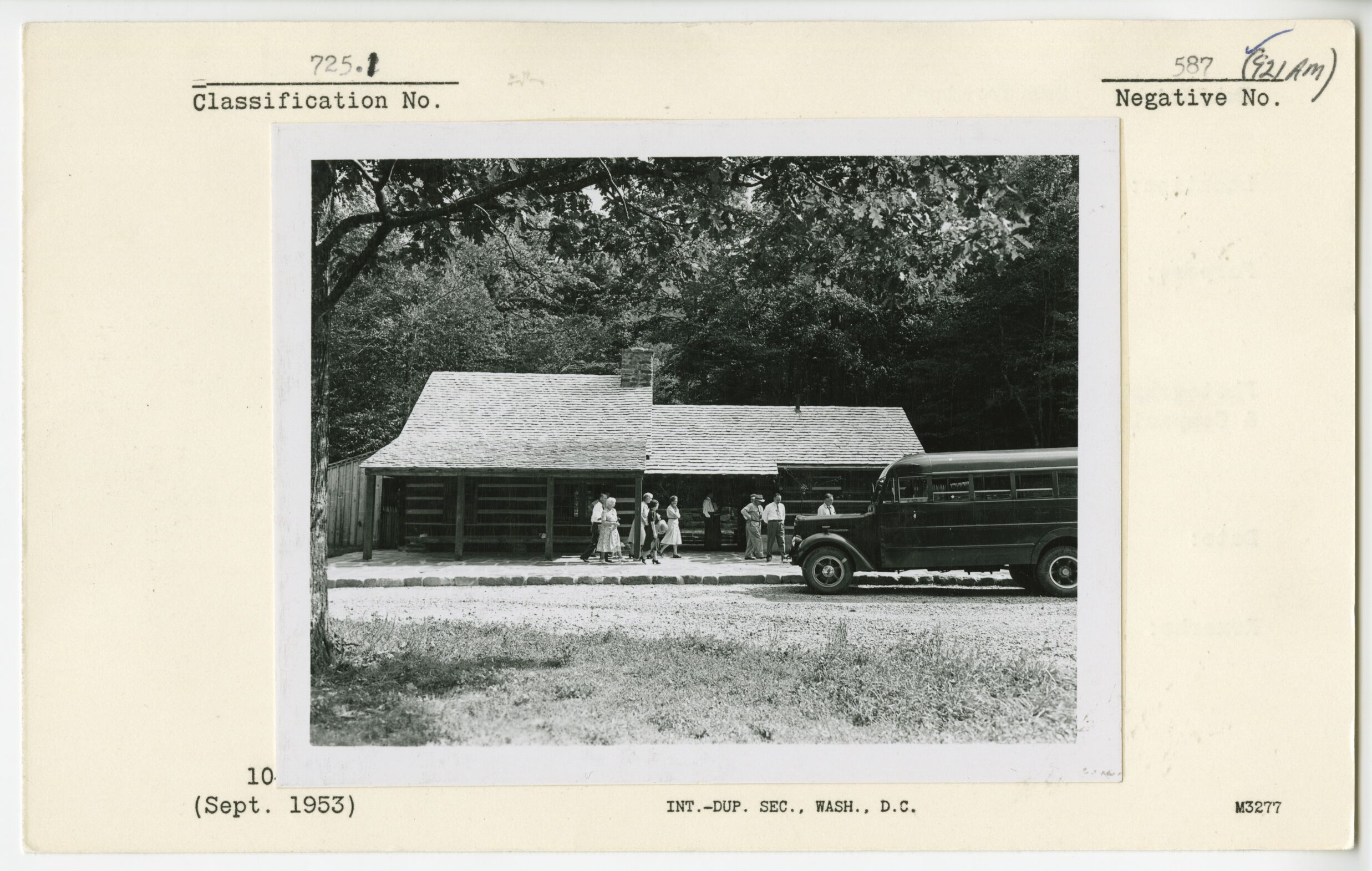Visitors at Peaks of Otter bus station