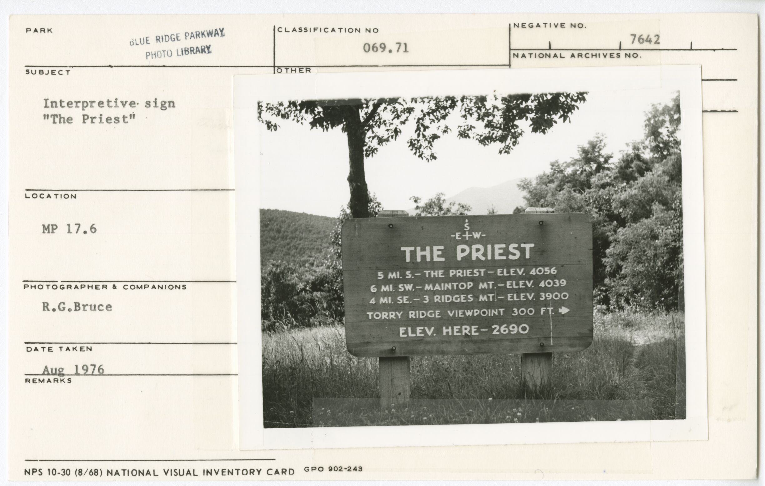 Interpretive sign "The Priest"