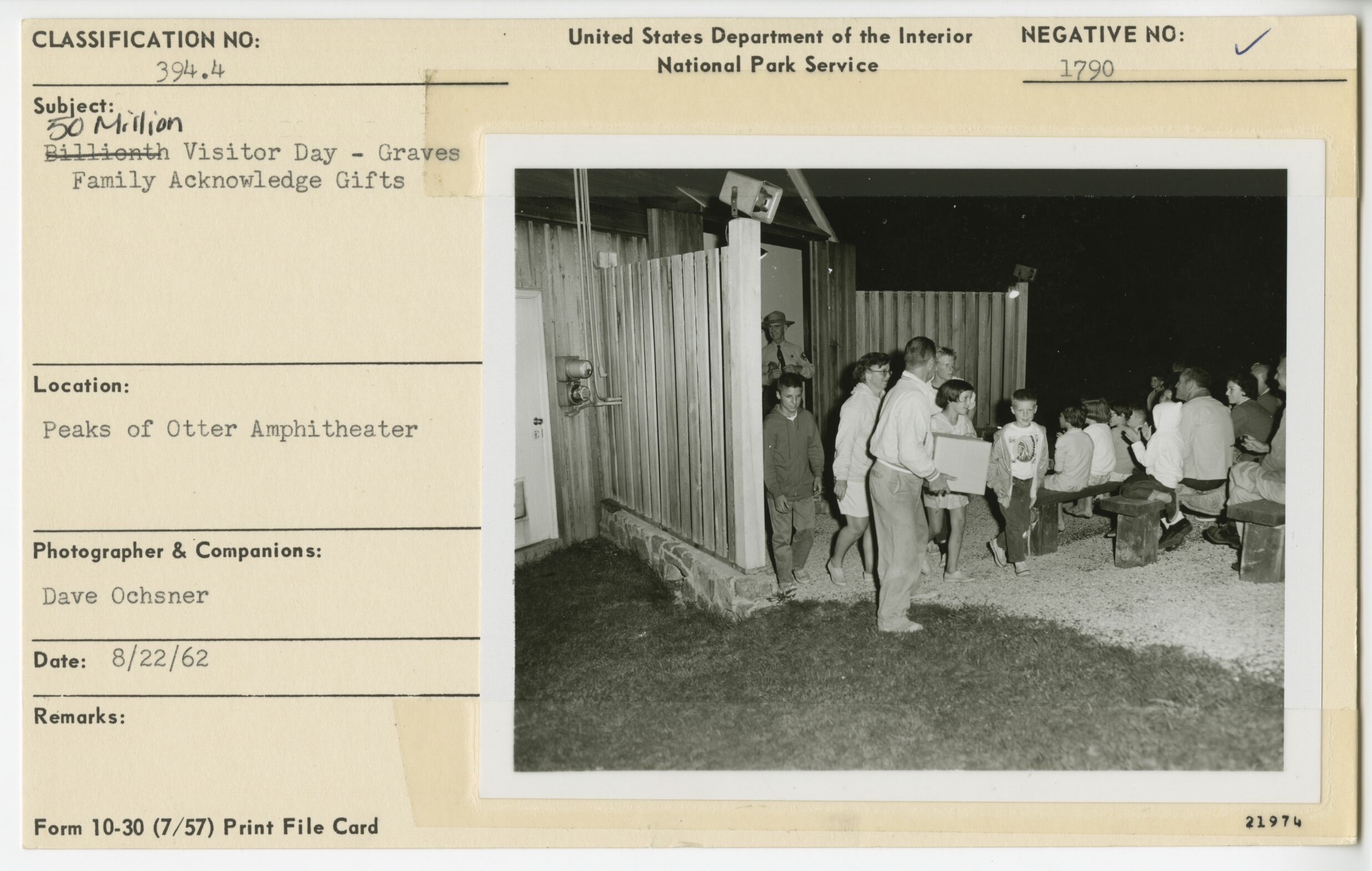 Graves Family receive gifts at 50 Millionth Visitor Day