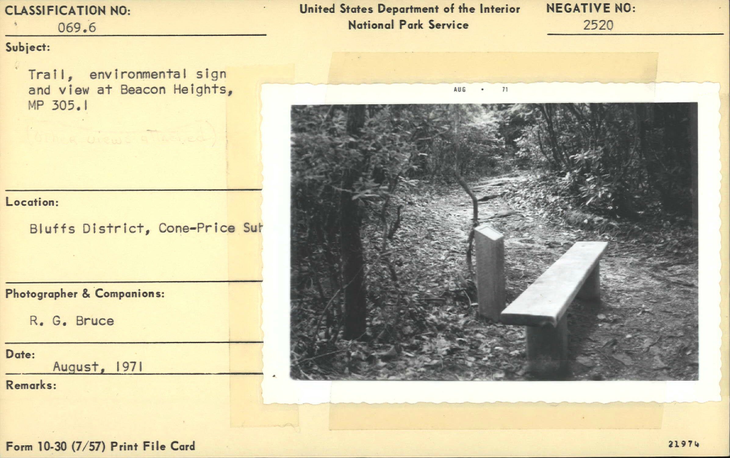 Trail, environmental sign, and view at Beacon Heights