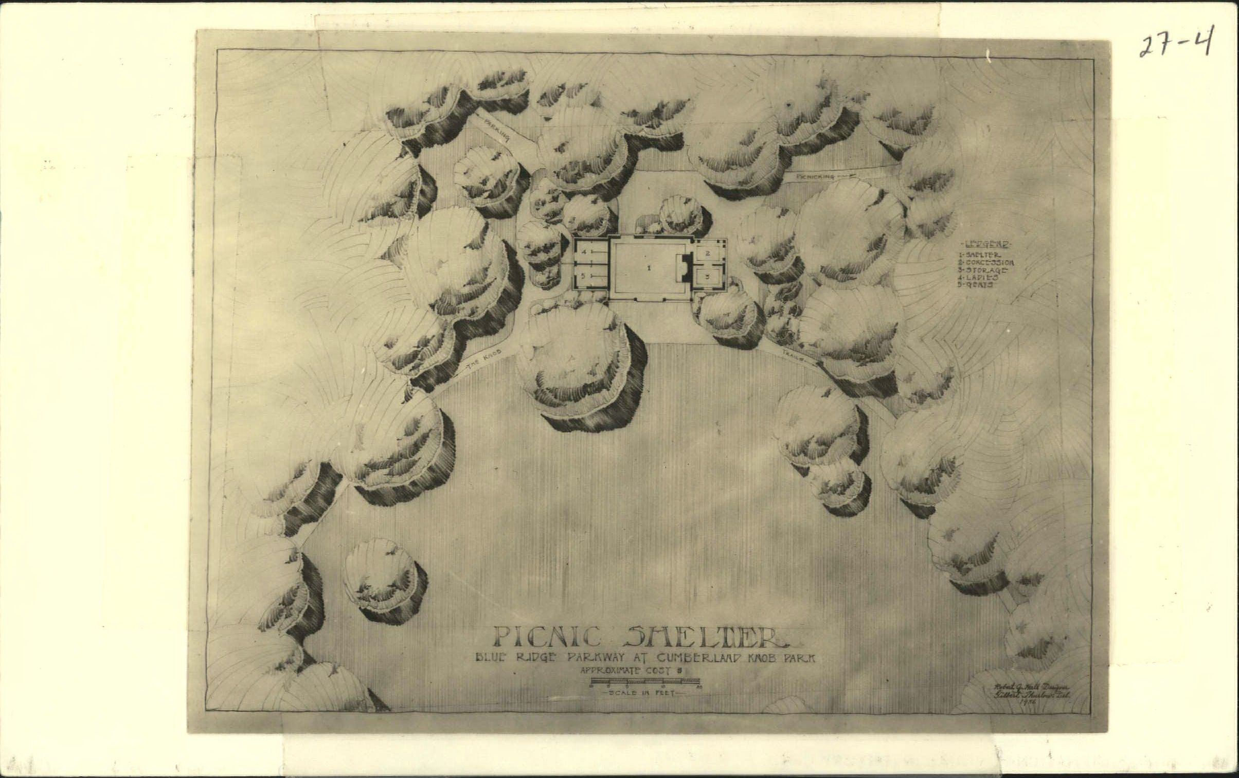 Layout for picnic area and shelter