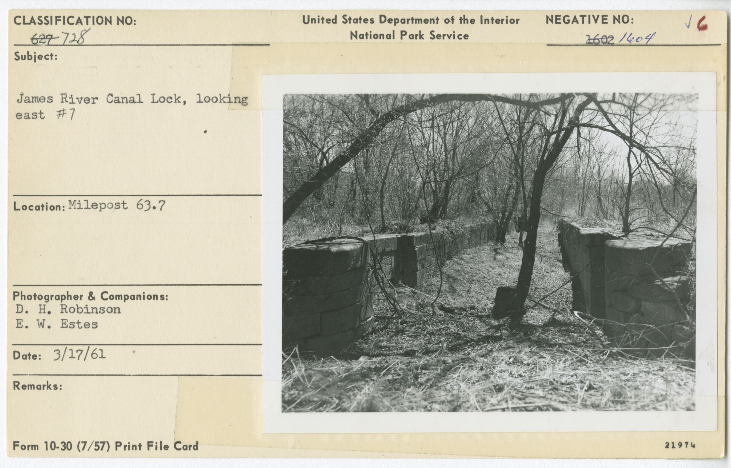 James River Canal Lock, looking east #7