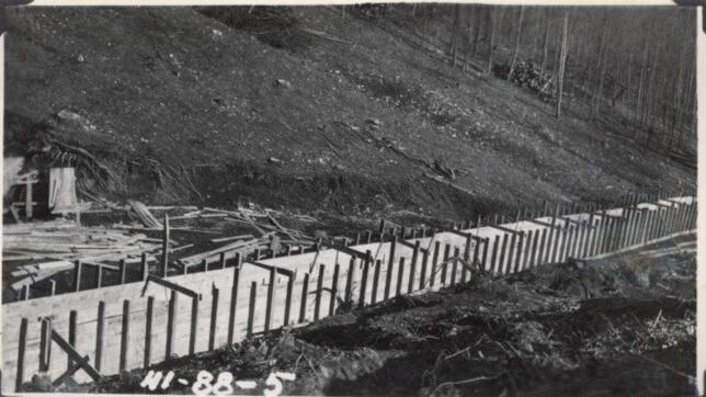 Forms for box culvert, Station 115+75