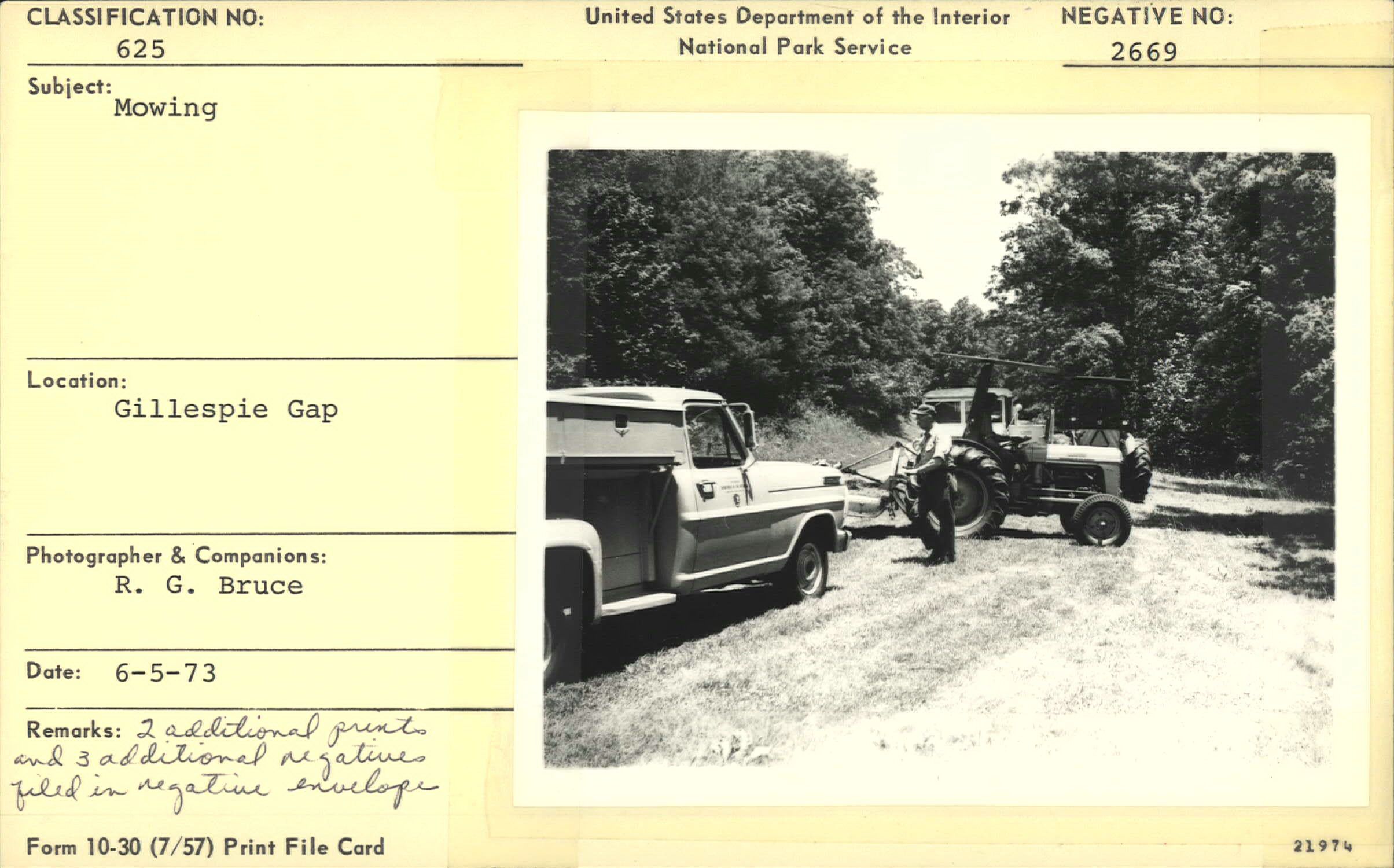 Mowing at Gillespie Gap