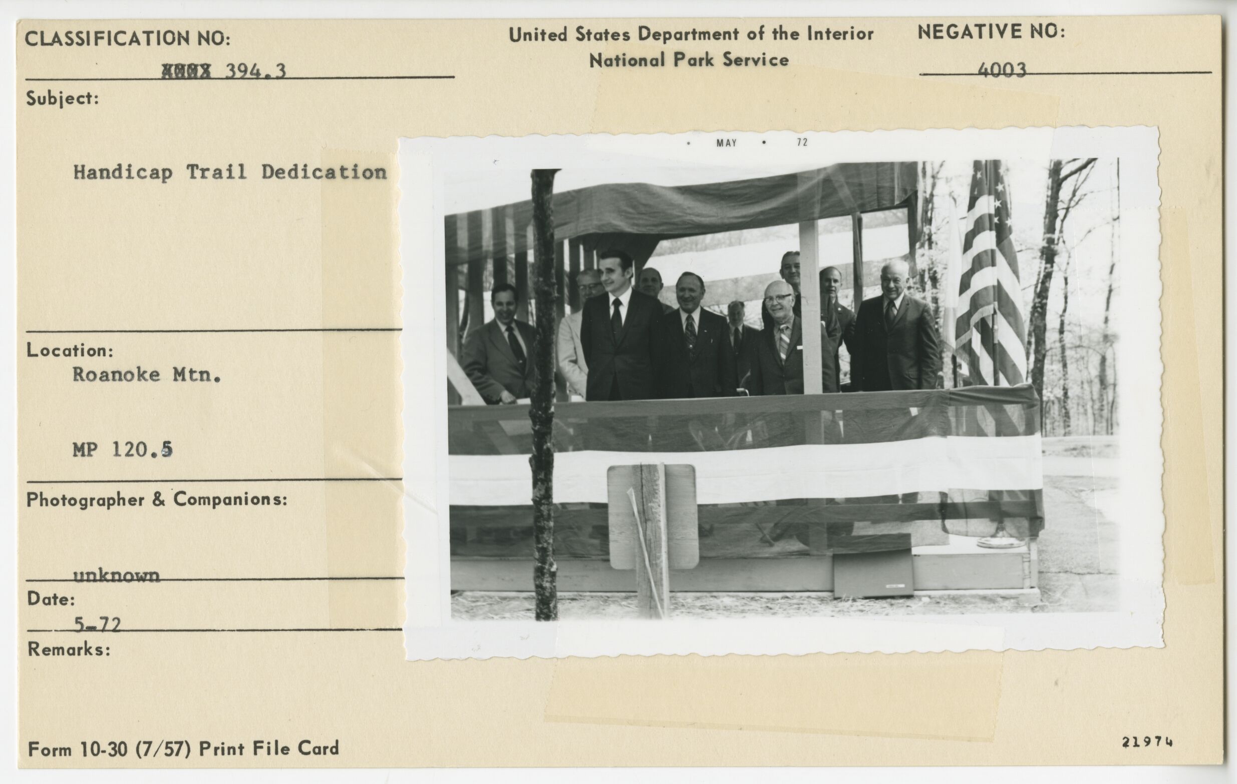 Handicapped Trail Dedication