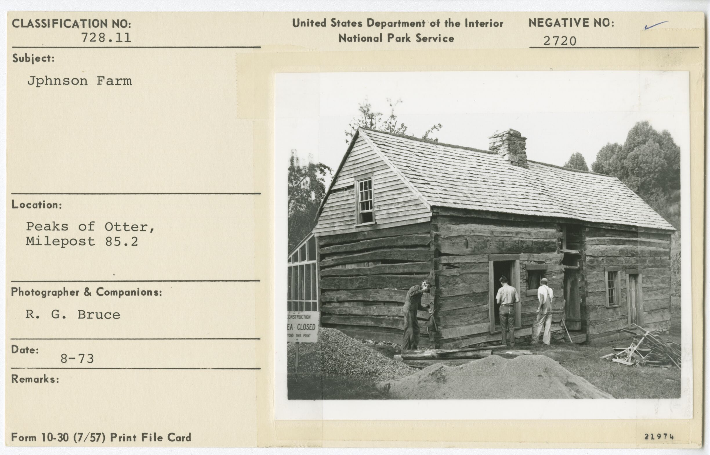 Johnson Farmhouse, closed for second phase of restoration