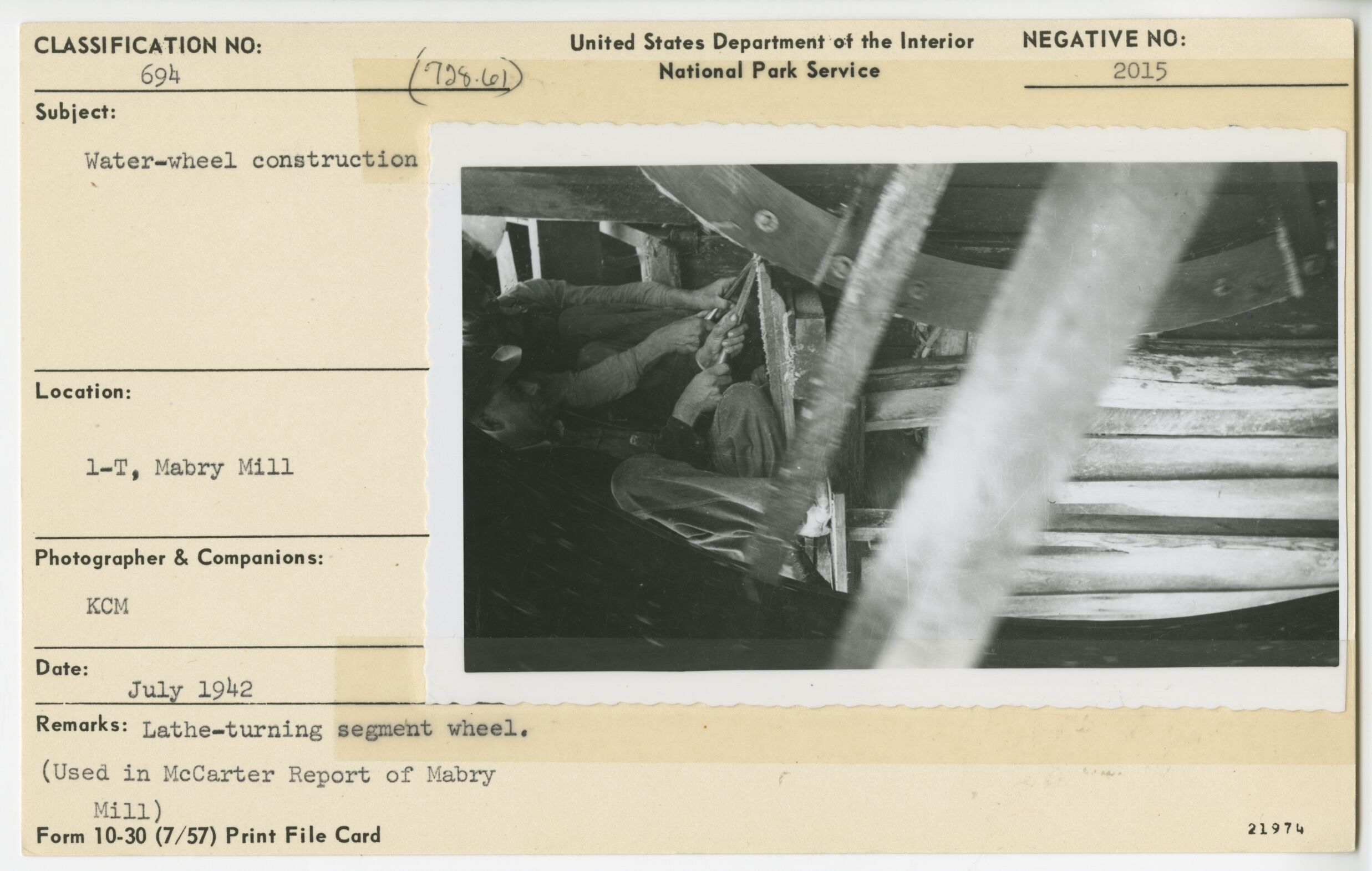 Water-wheel construction