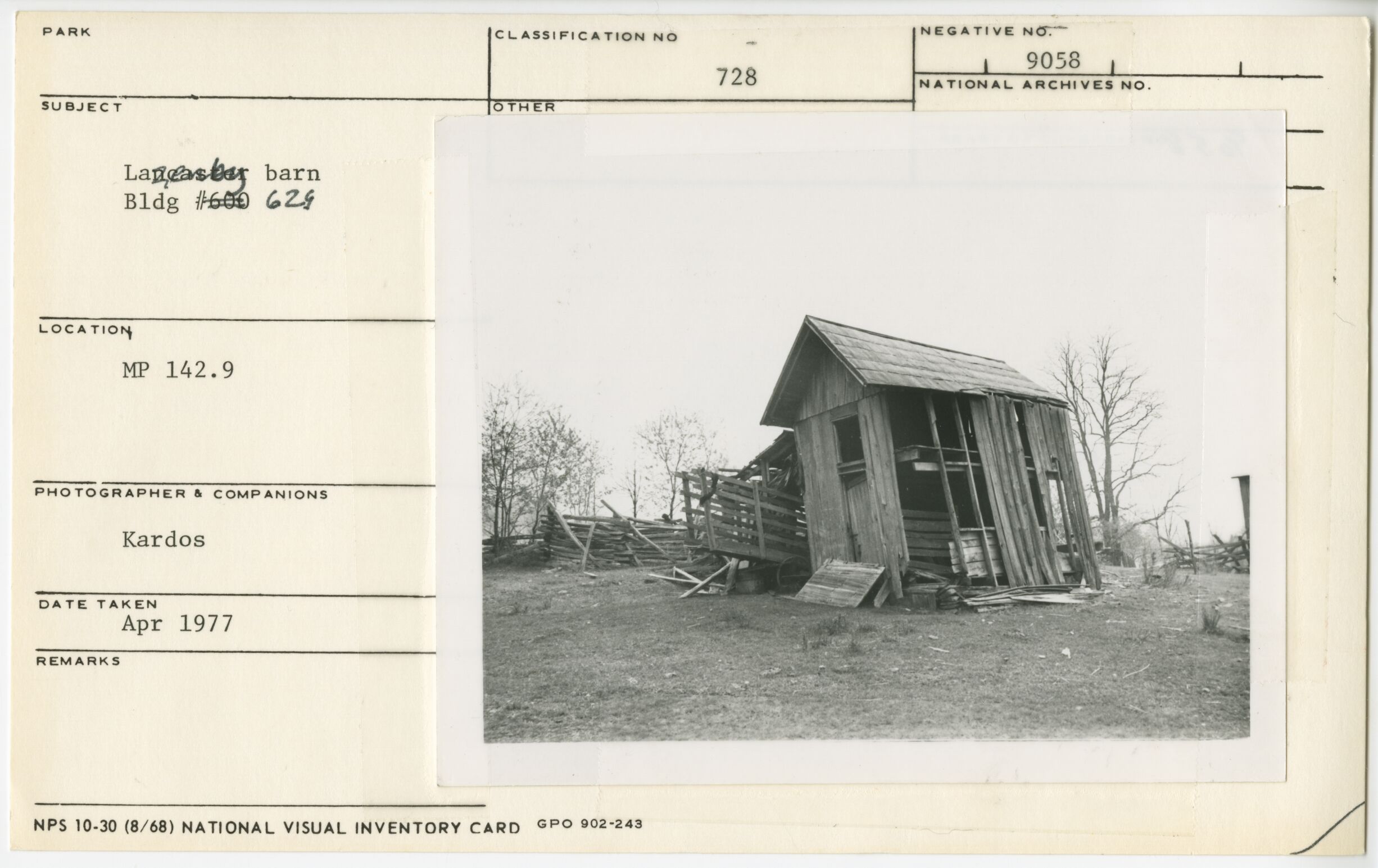 New Lazenby barn, Bldg. #629