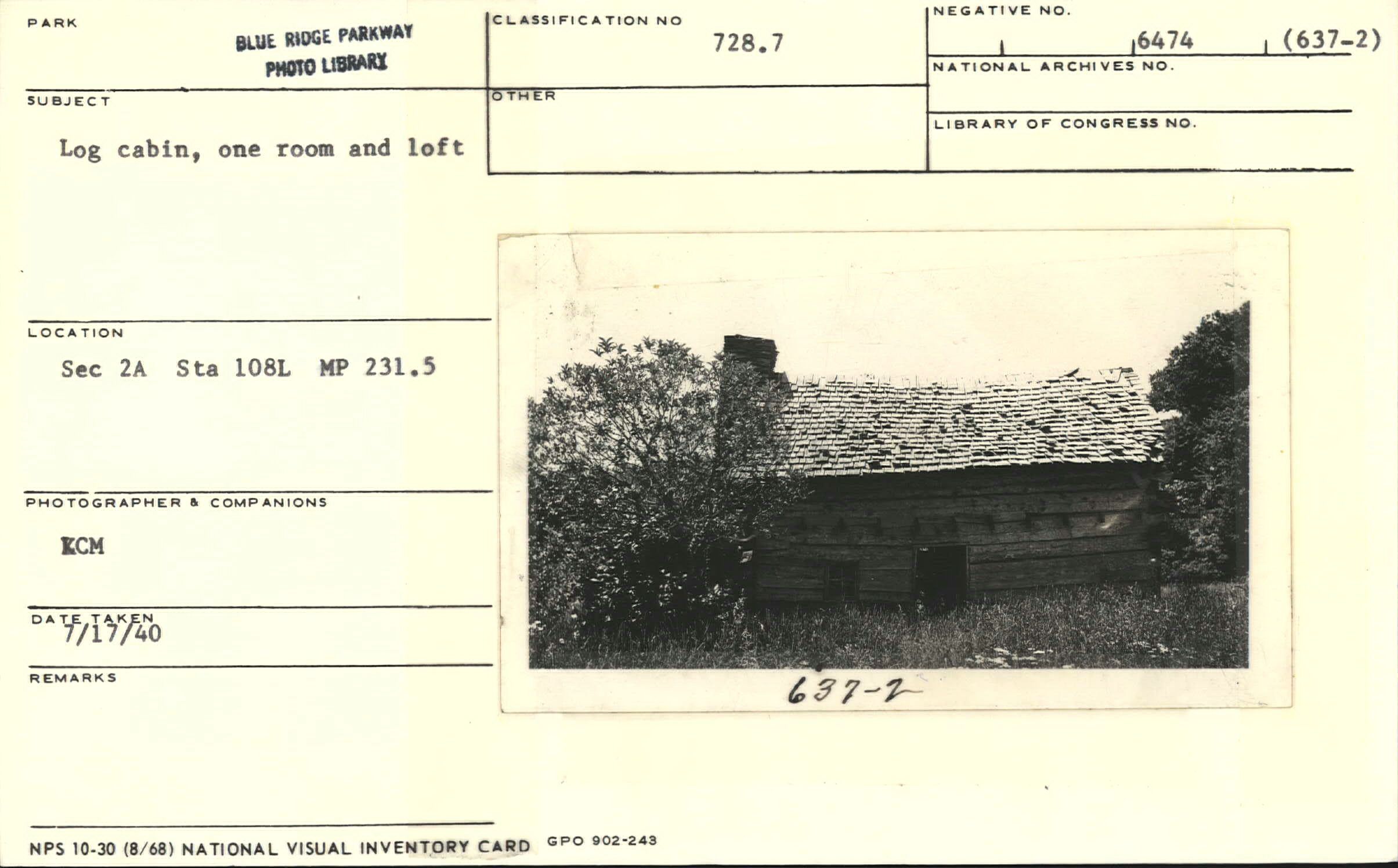 Log cabin, one room and loft