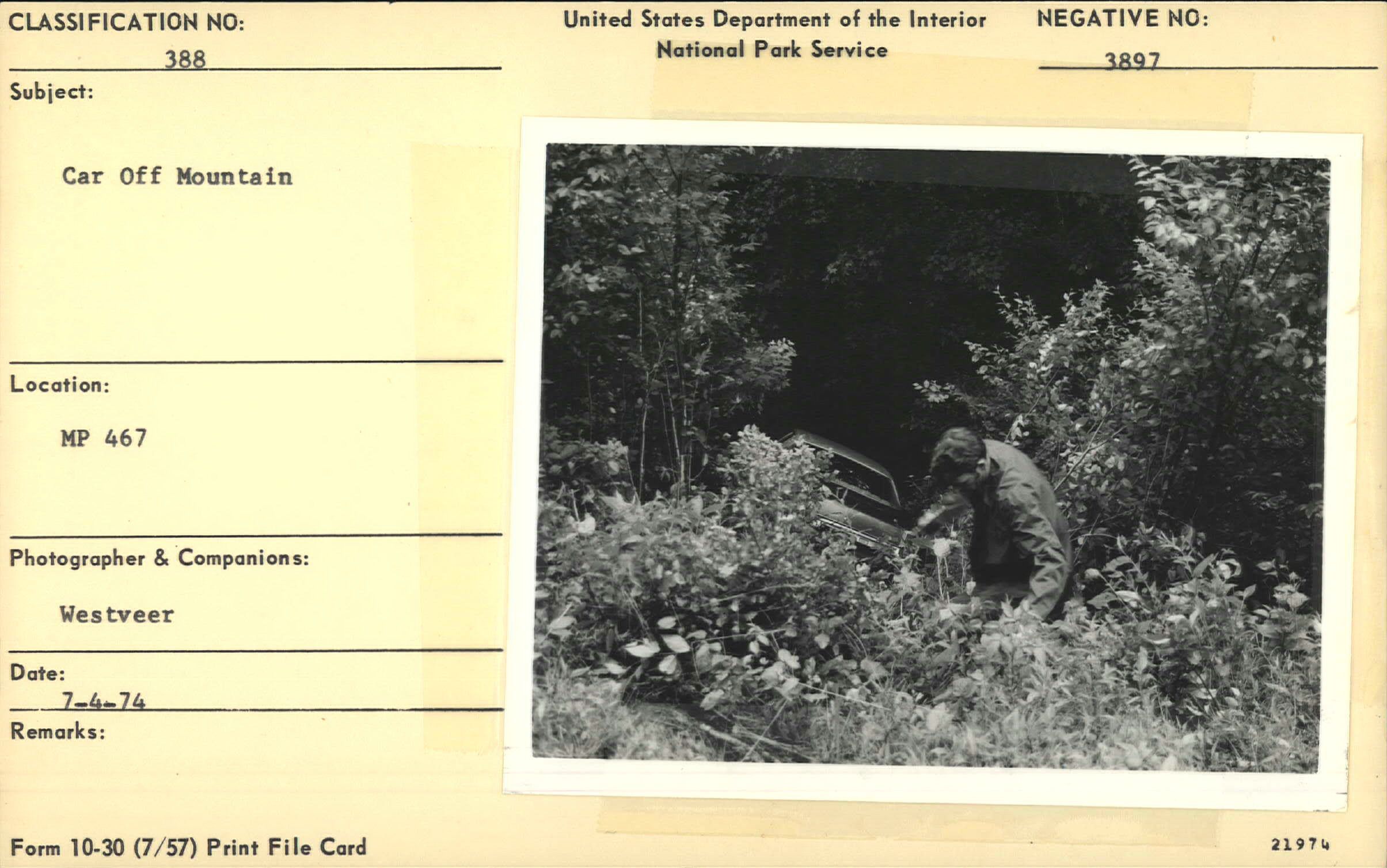 Person walking back up from car accident