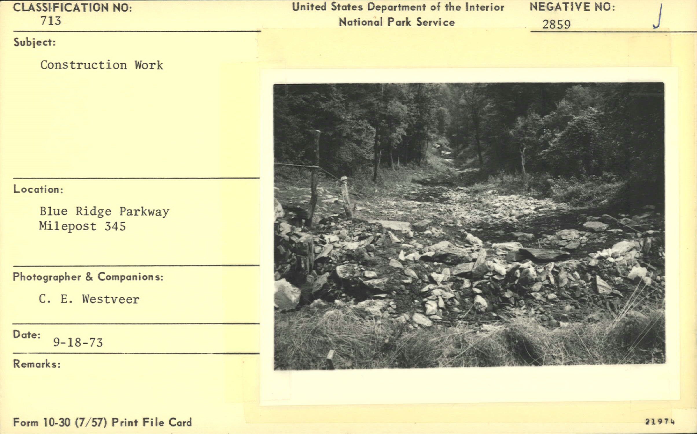 Construction work at Milepost 345