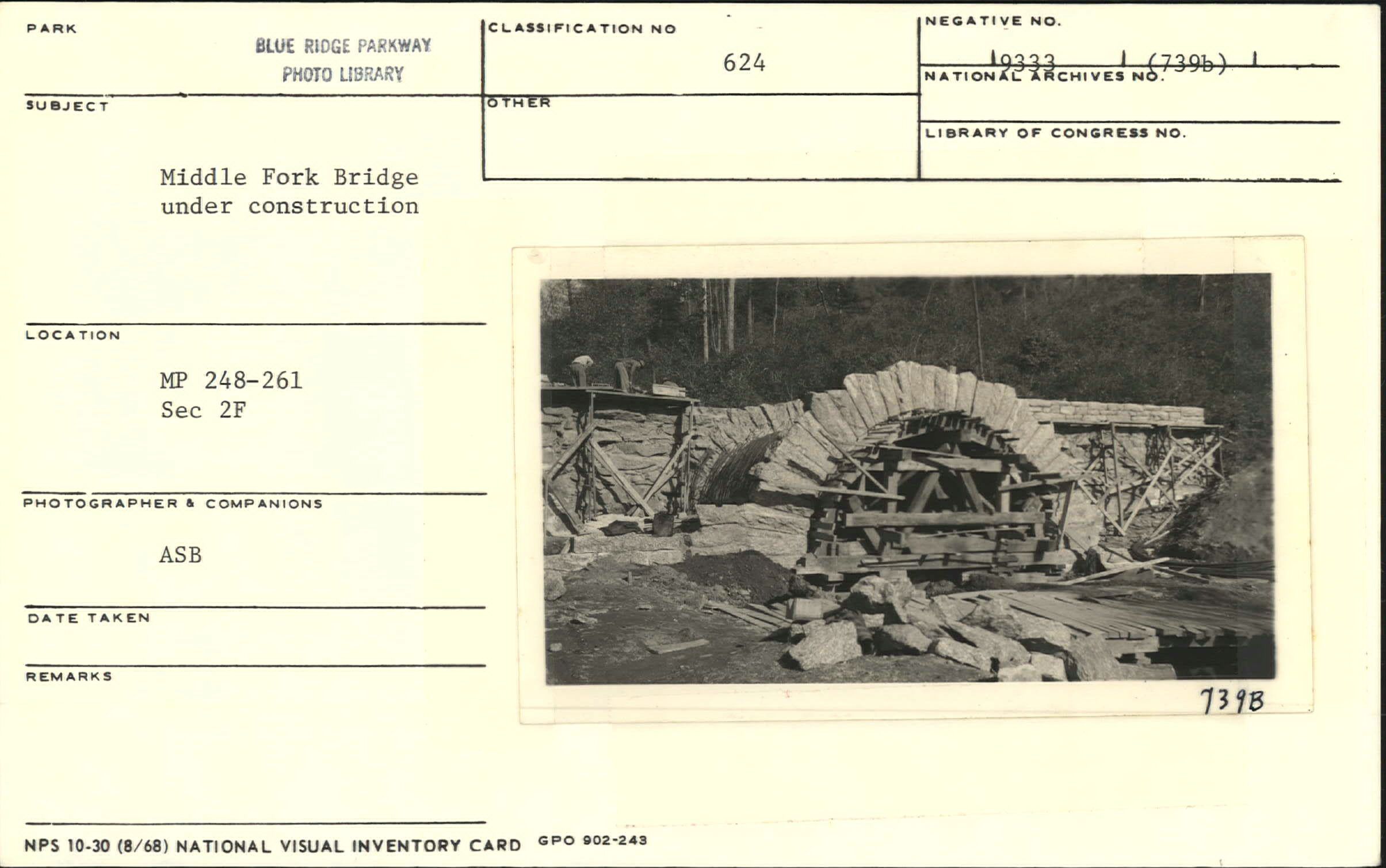 Middle Fork Bridge under construction