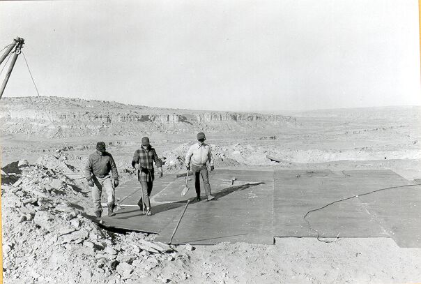Construction of 70000 Gallon Tank on Mesa Above Visitor Center