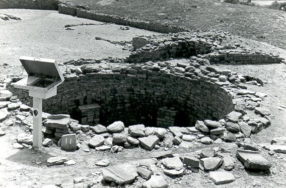 Kiva Trailside Exhibit at Station 11 on the Self-Guided Tour of Pueblo Bonito
