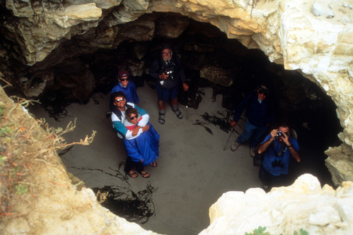 Visitors in Cave