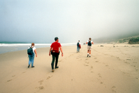 Visitors on Beach at Cuyler Harbor