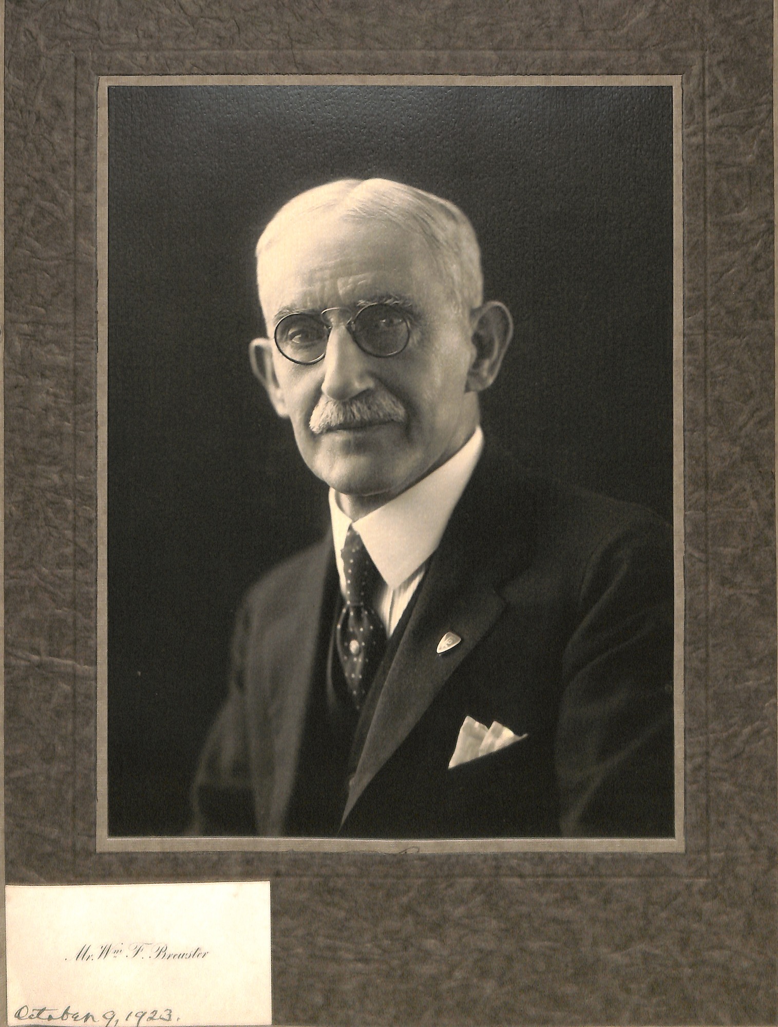 Portrait of William F. Brewster.