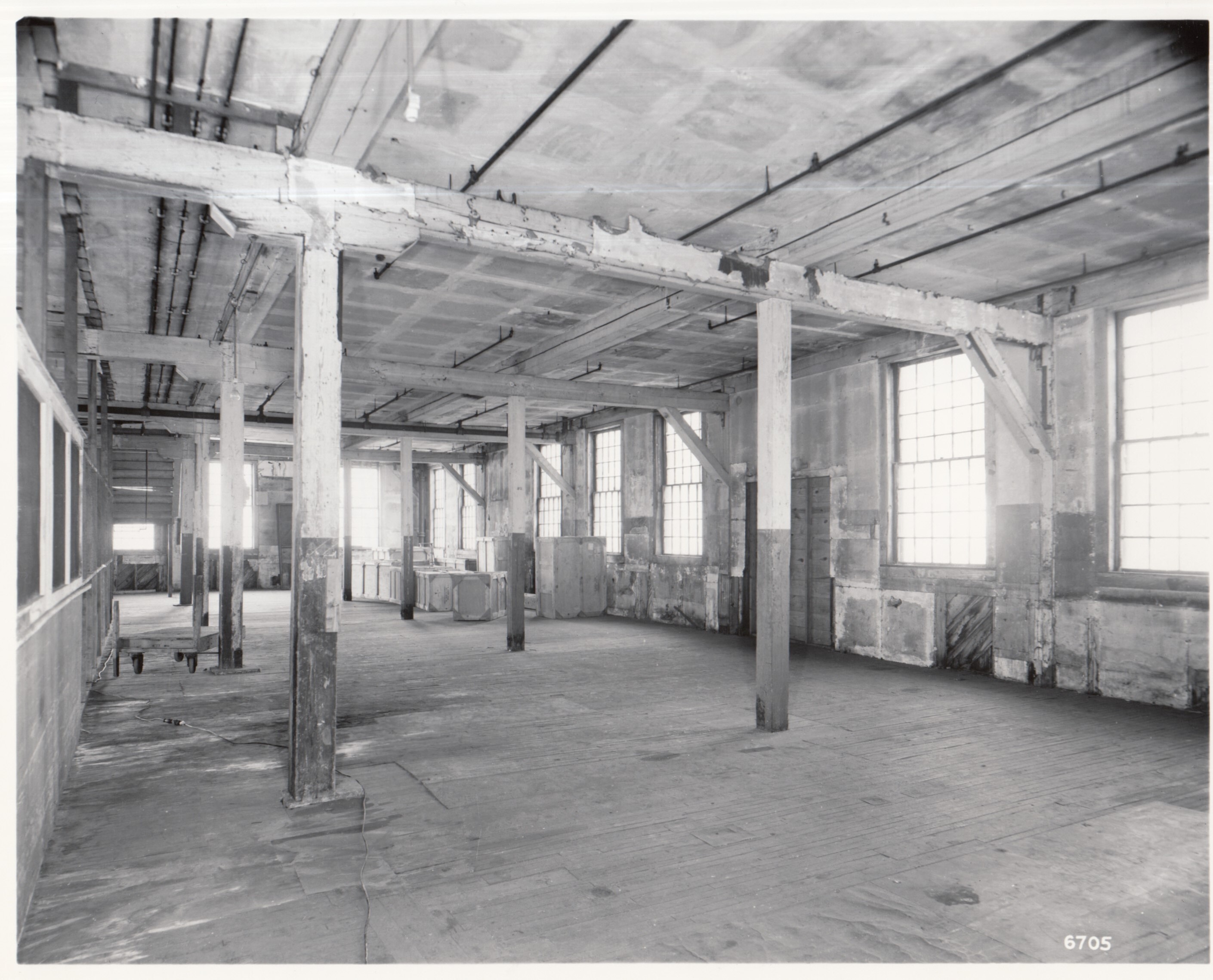 Laboratory, Building 28, Motion Picture Studio, interior, first floor, facing southwest.