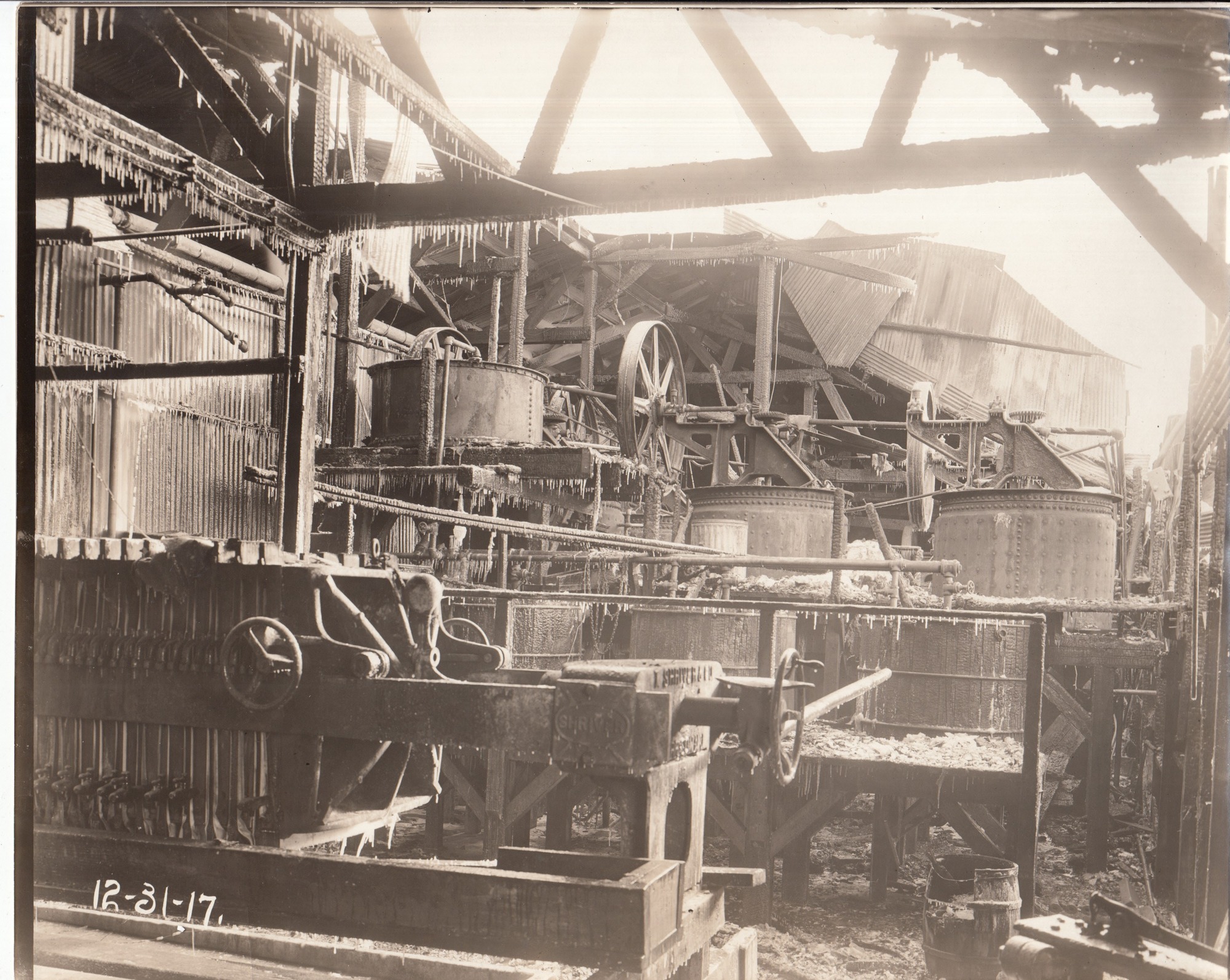 Coal Tar Products Division, aftermath of fire of Dec. 29, 1917.