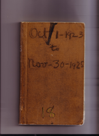Thomas Edison's New York City Recording Studio Cash Book 18 (of 21), Image 01 (of 150).