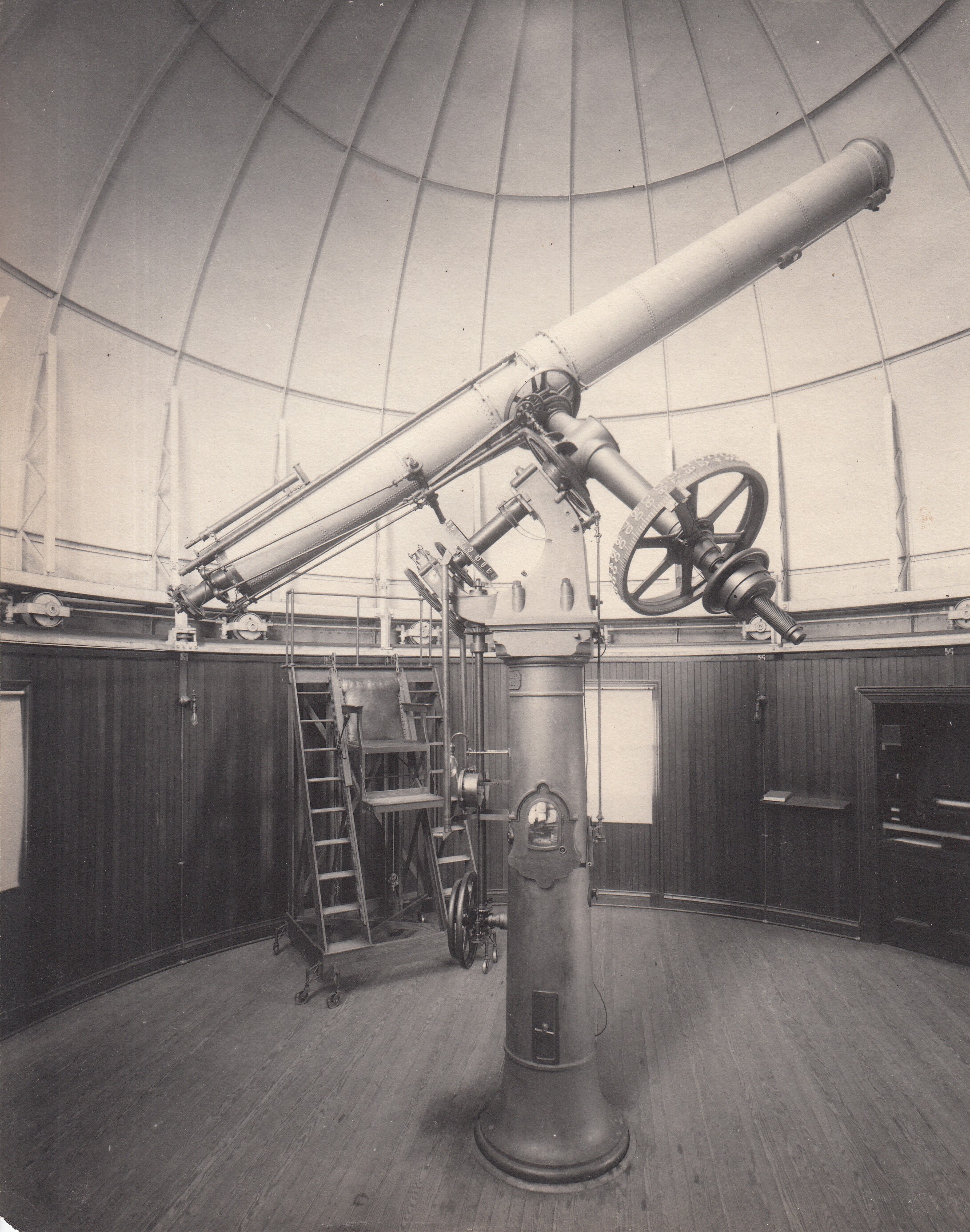Twelve-inch equatorial telescope at unidentified observatory.