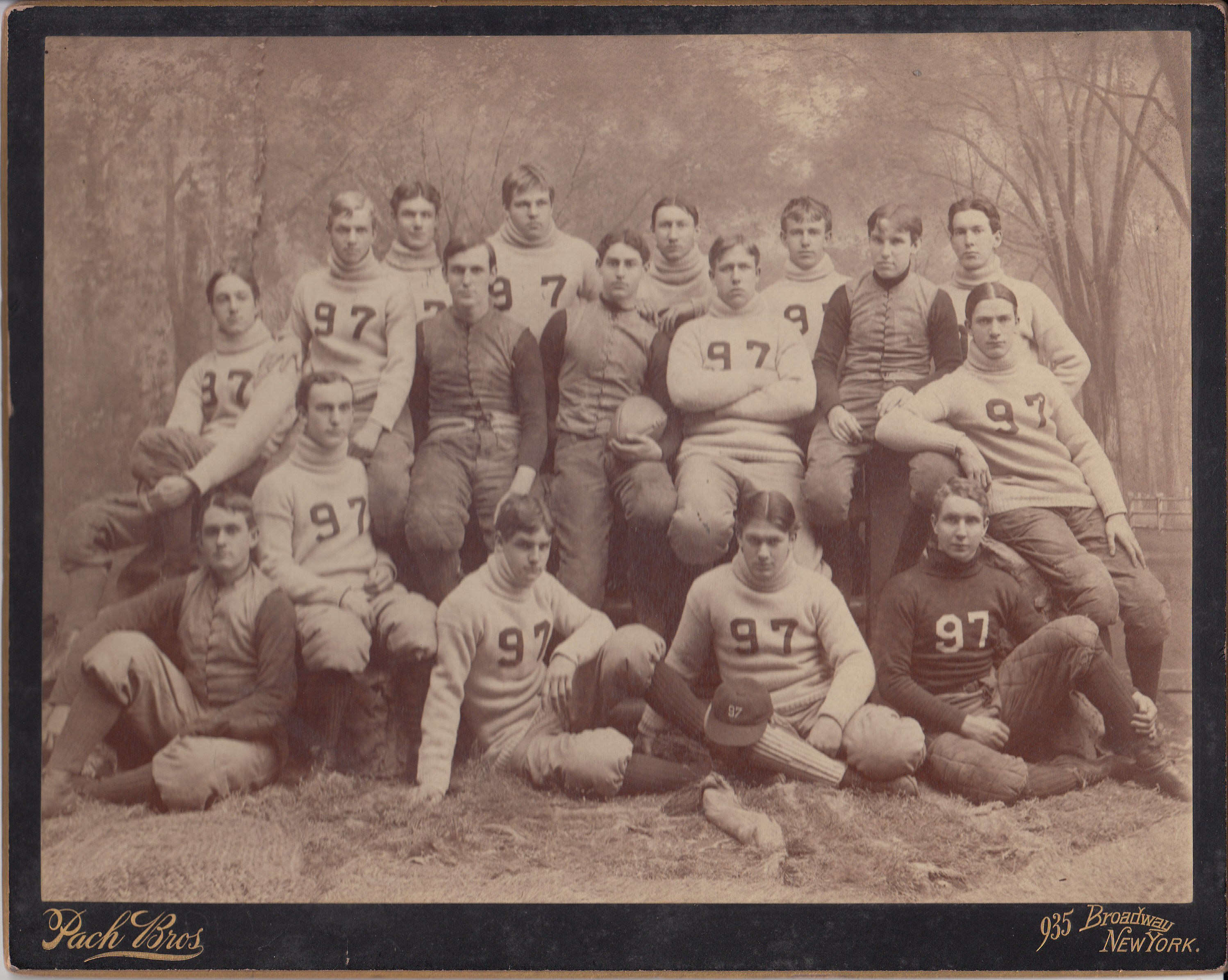 Yale football team, with Theodore Westwood Miller as a substitute.