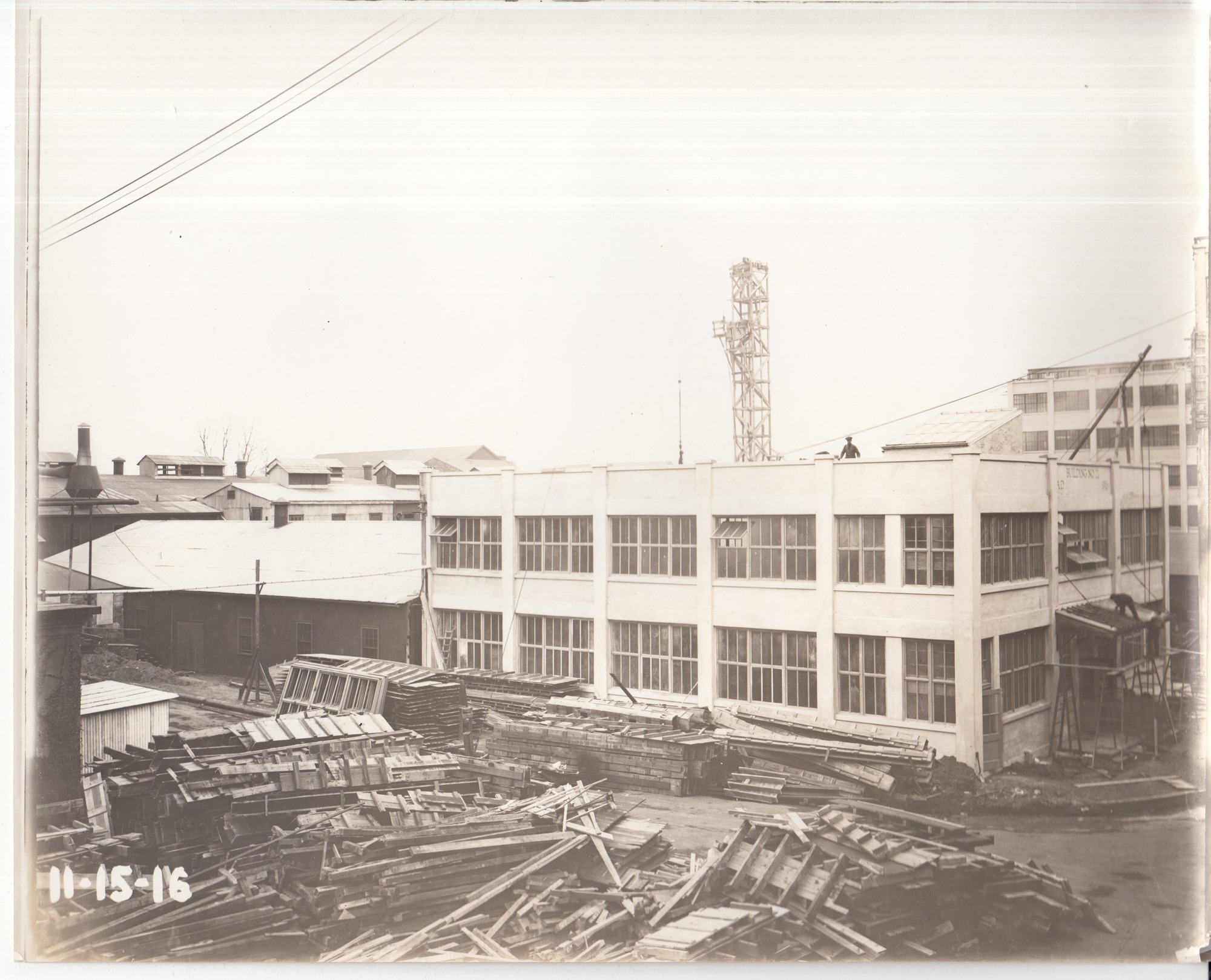 Construction of first half of Building 21.