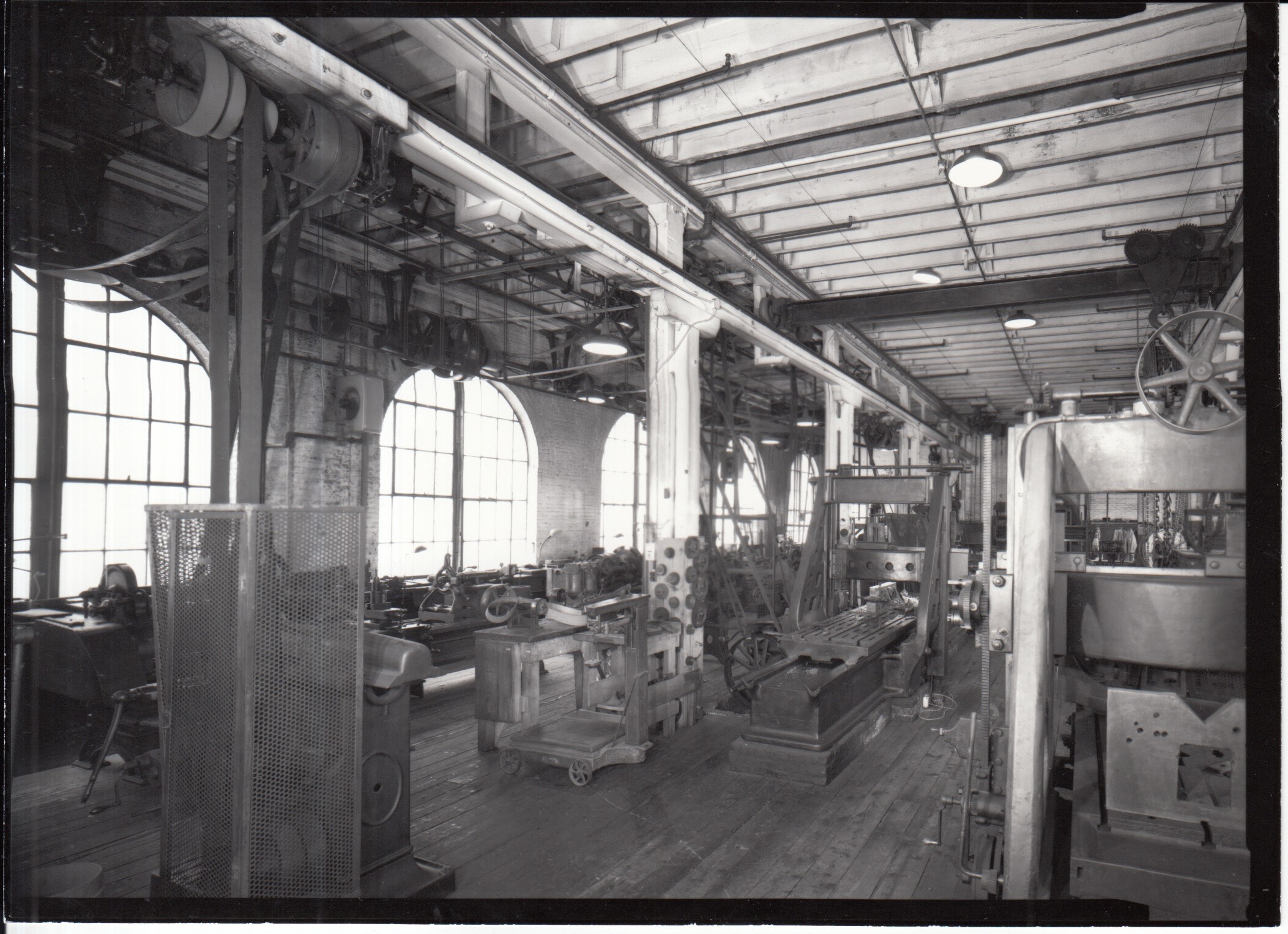 Laboratory Building 5, first floor,  Heavy Machine Shop, sections 49 and 52.