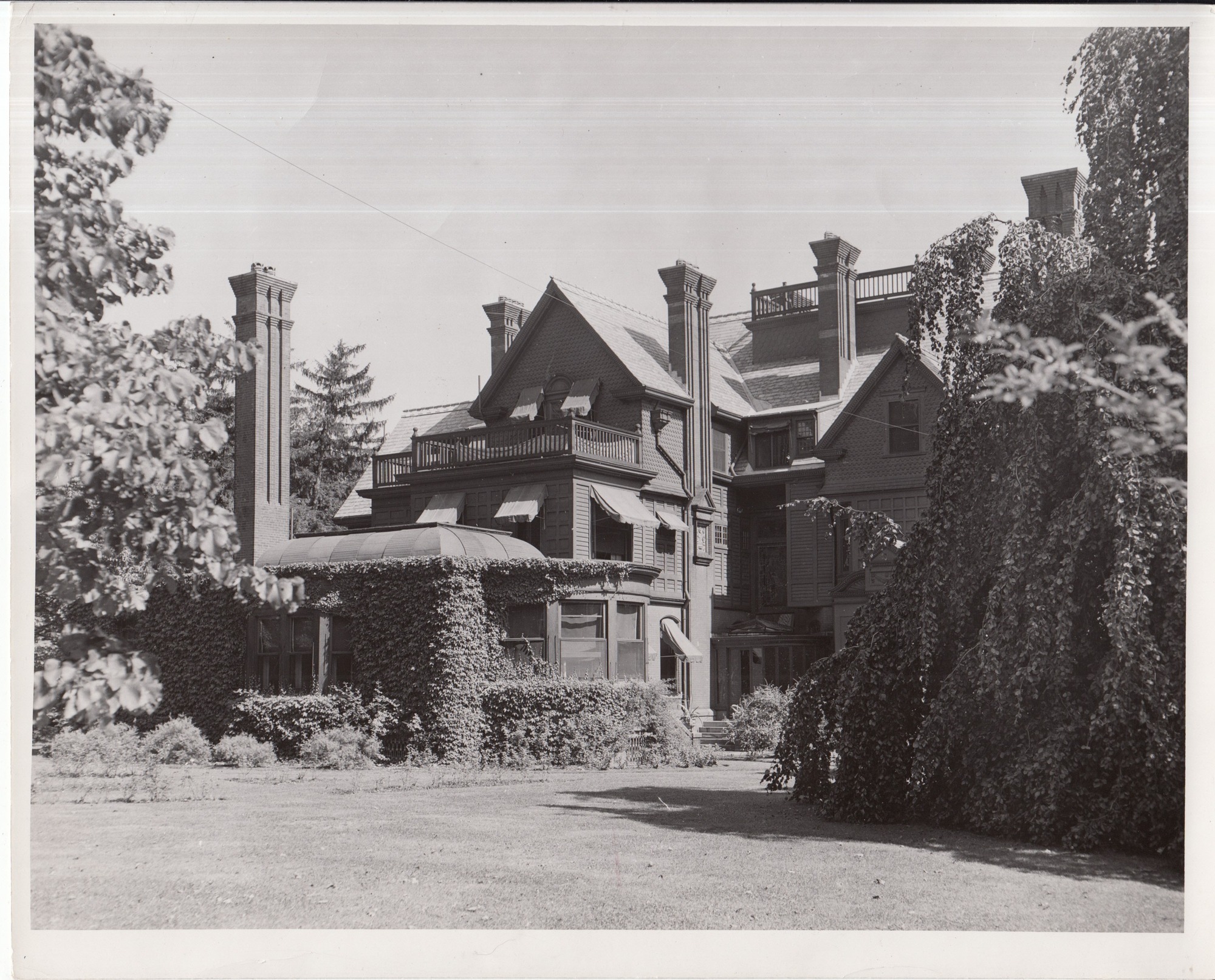 Glenmont, exterior, rear, southwest.