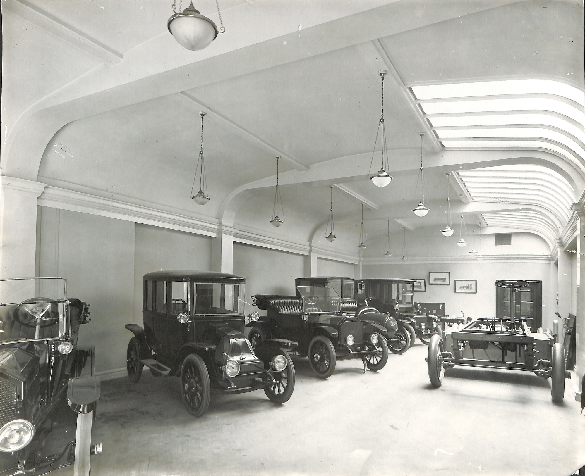 Showroom of electric cars in Edison Building - Edison Accumulators electric vehicles.