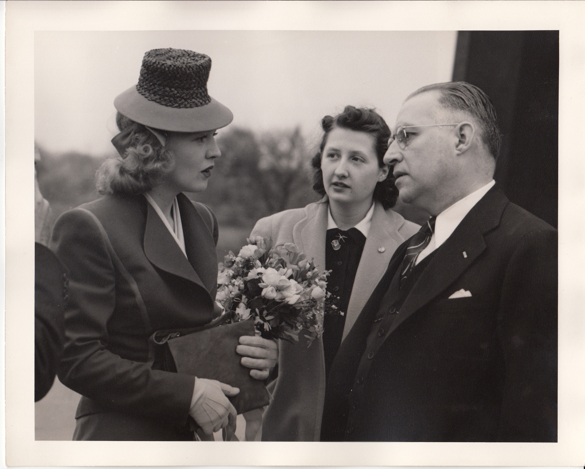 Rita Johnson and others at Menlo Park tower.