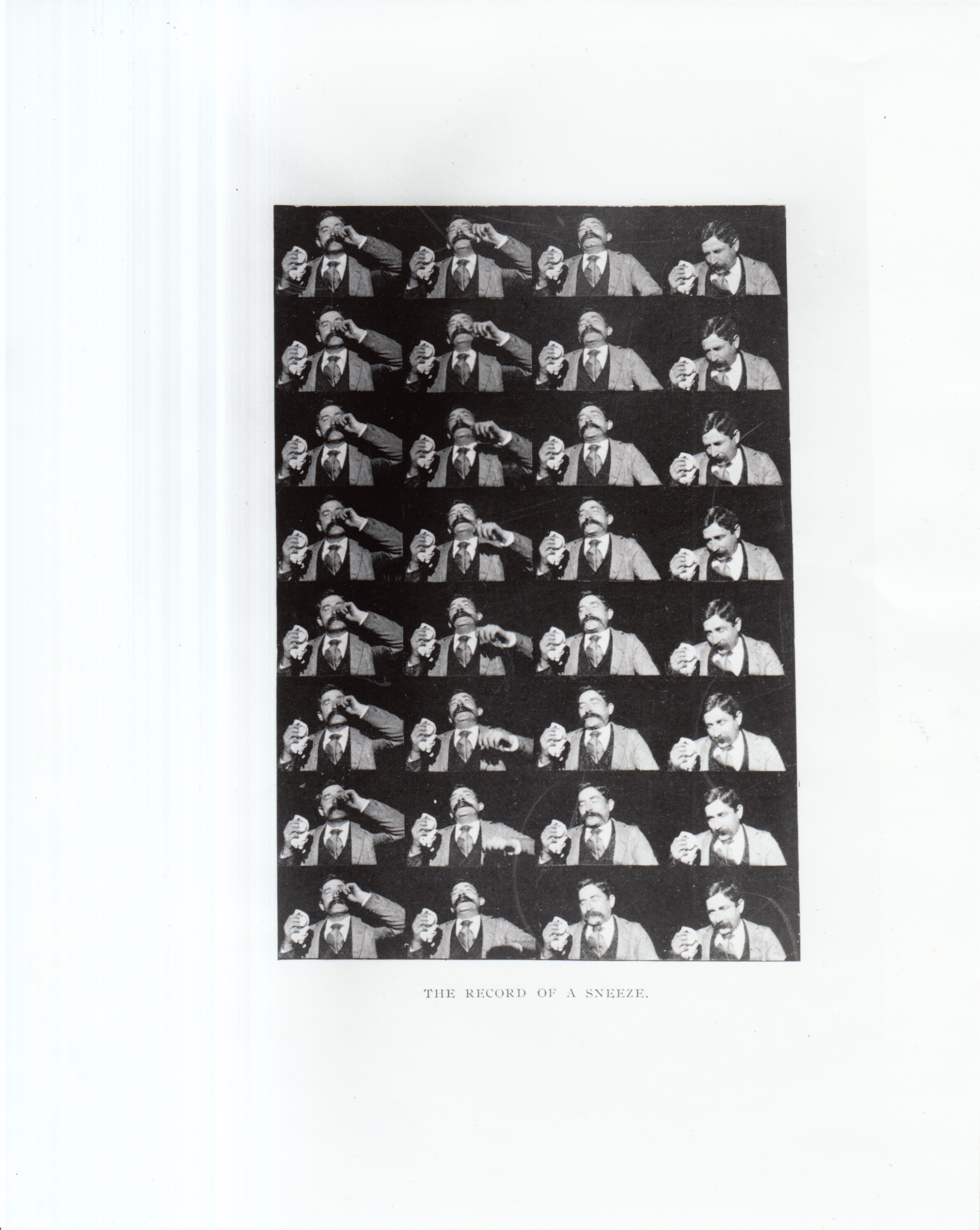 Strips of film from "The record of a sneeze."