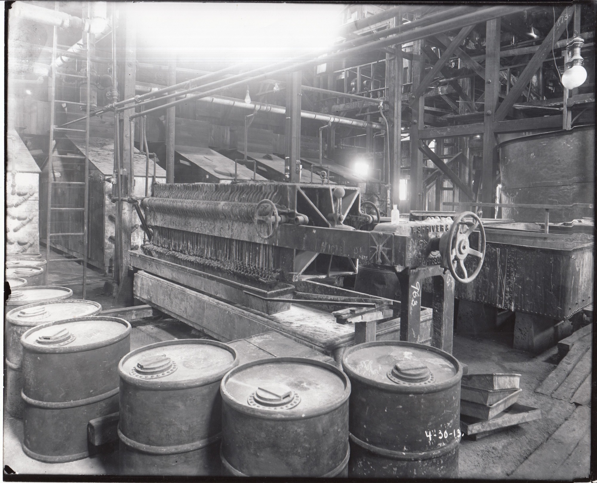 Press at chemical works.