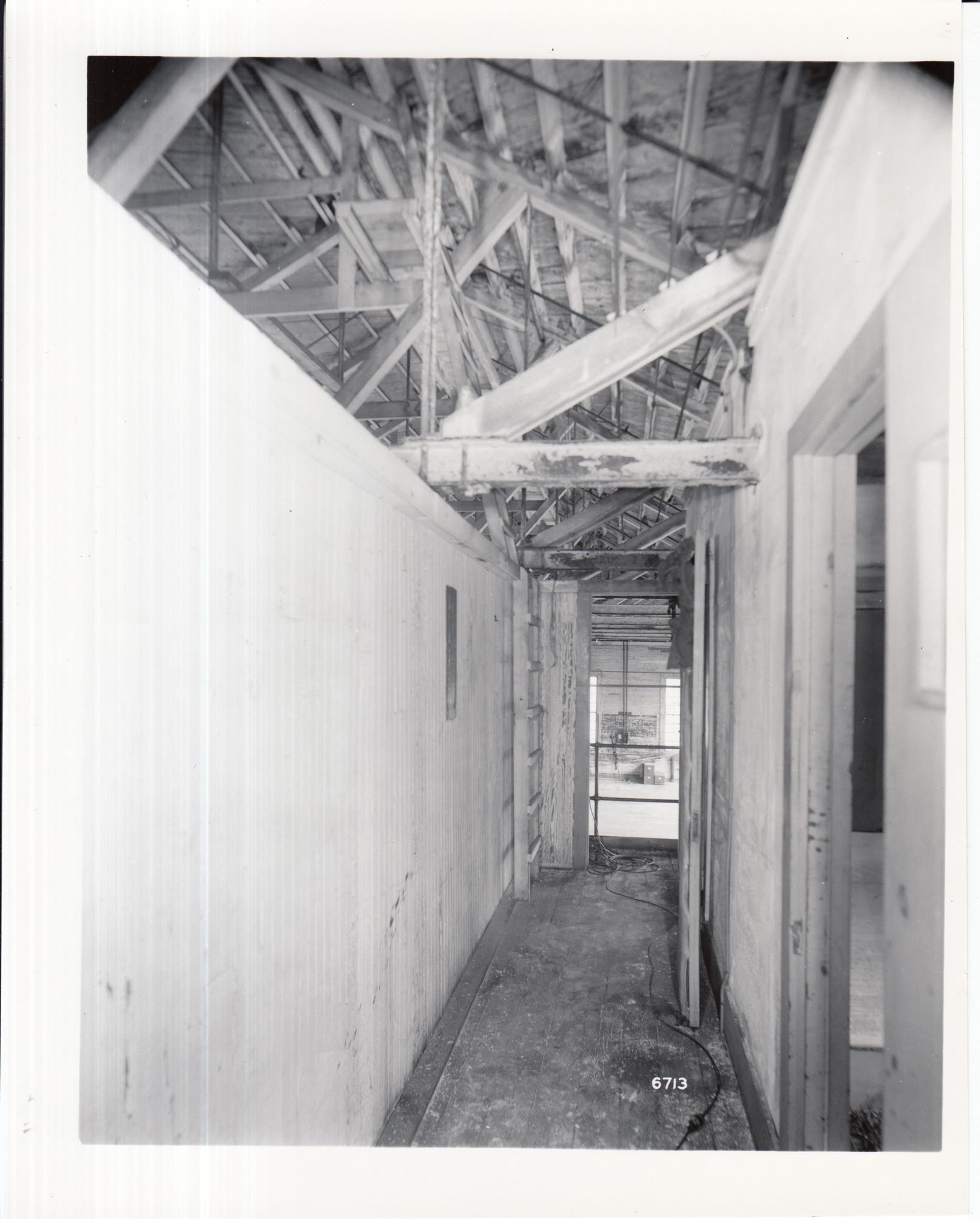 Laboratory, Building 28, Motion Picture Studio, interior, second floor, upper level, showing ladder to catwalk.