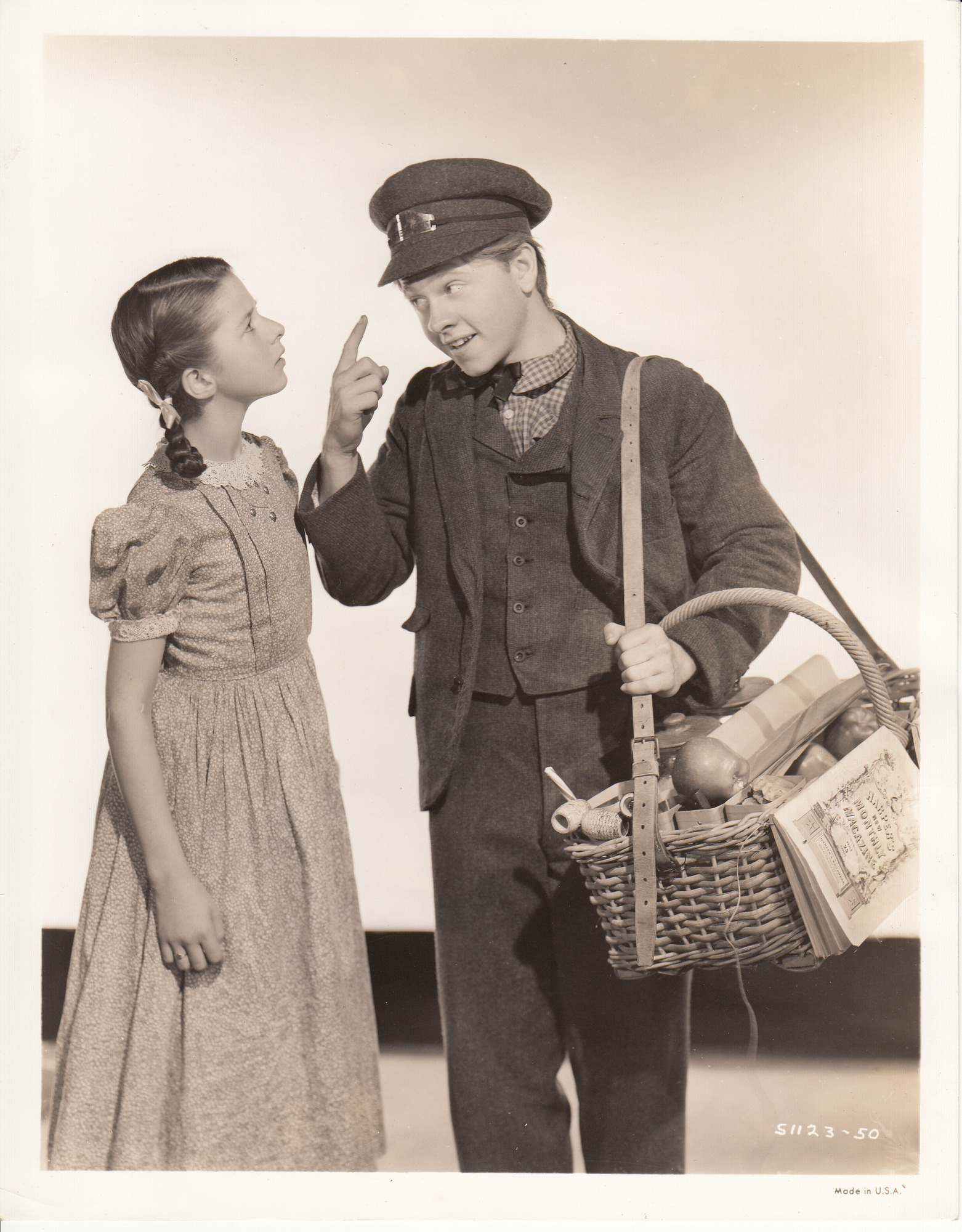 Publicity shot for "Young Tom Edison" starring Mickey Rooney.