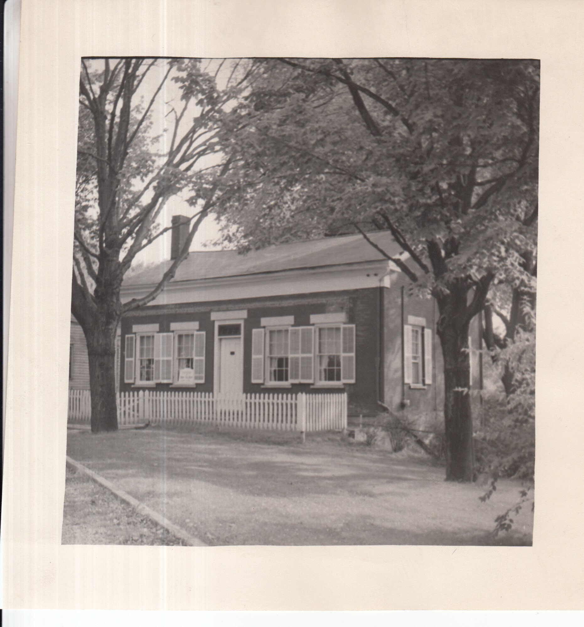 Birthplace of Thomas Edison in Milan, Ohio. Plaque in window.