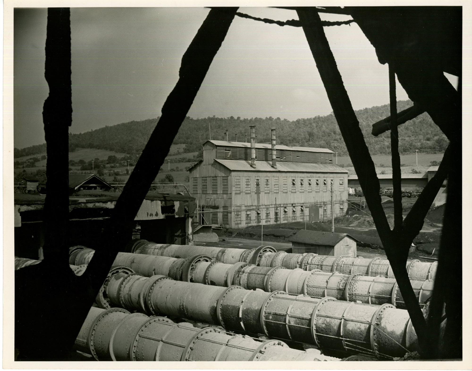 Long kilns, side view from above.