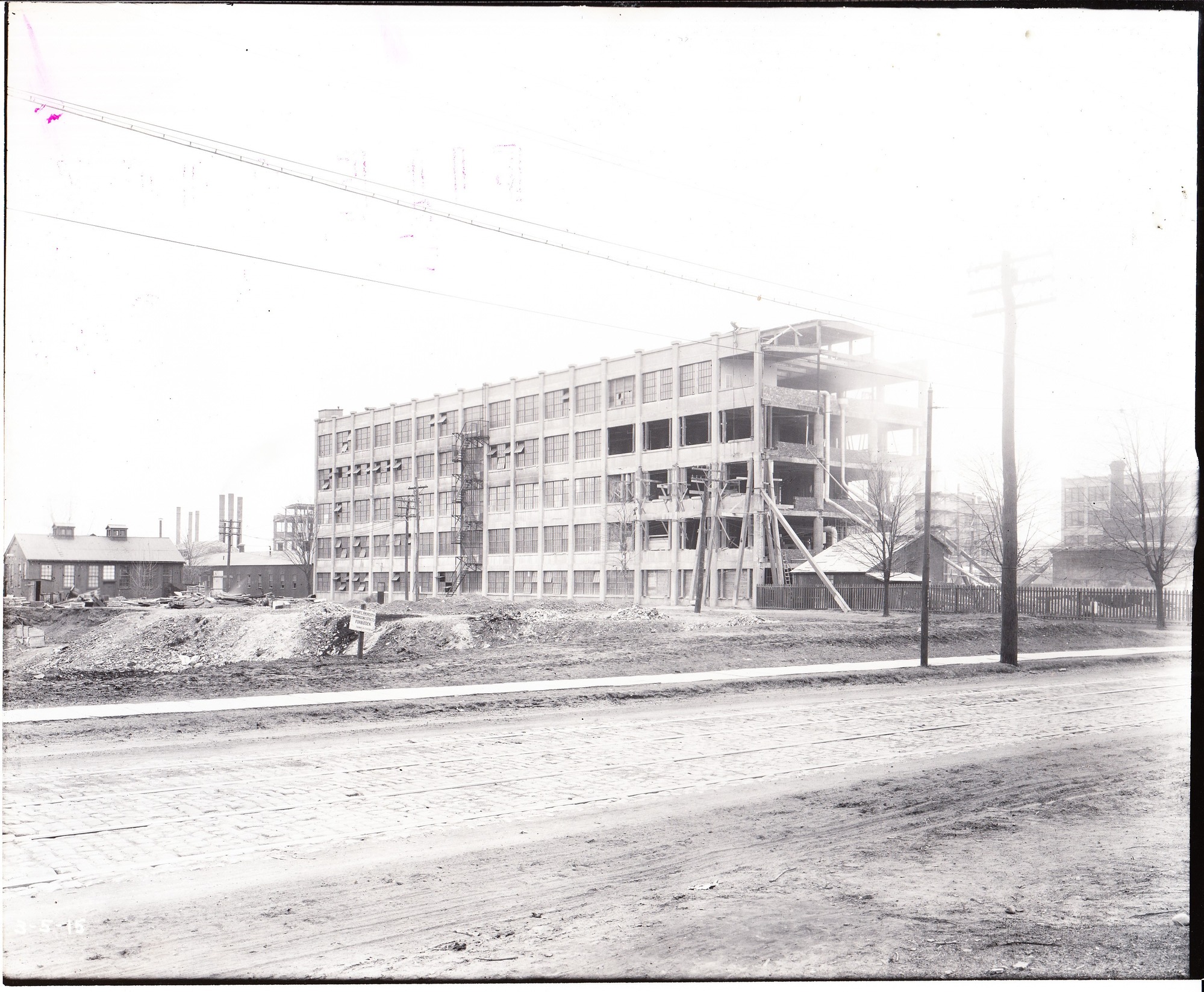 Building 24 viewed from Valley Road (now Main Street), most windows replaced.