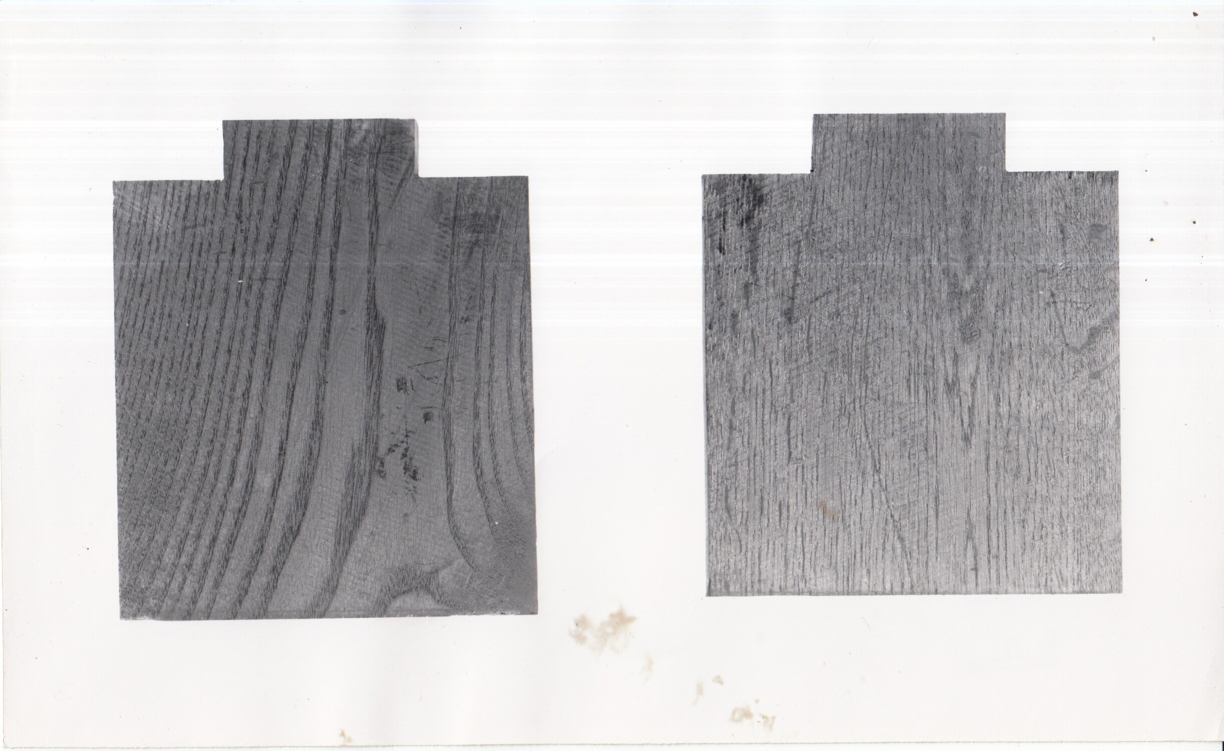 Edison kinetograph parts, wooden panels.