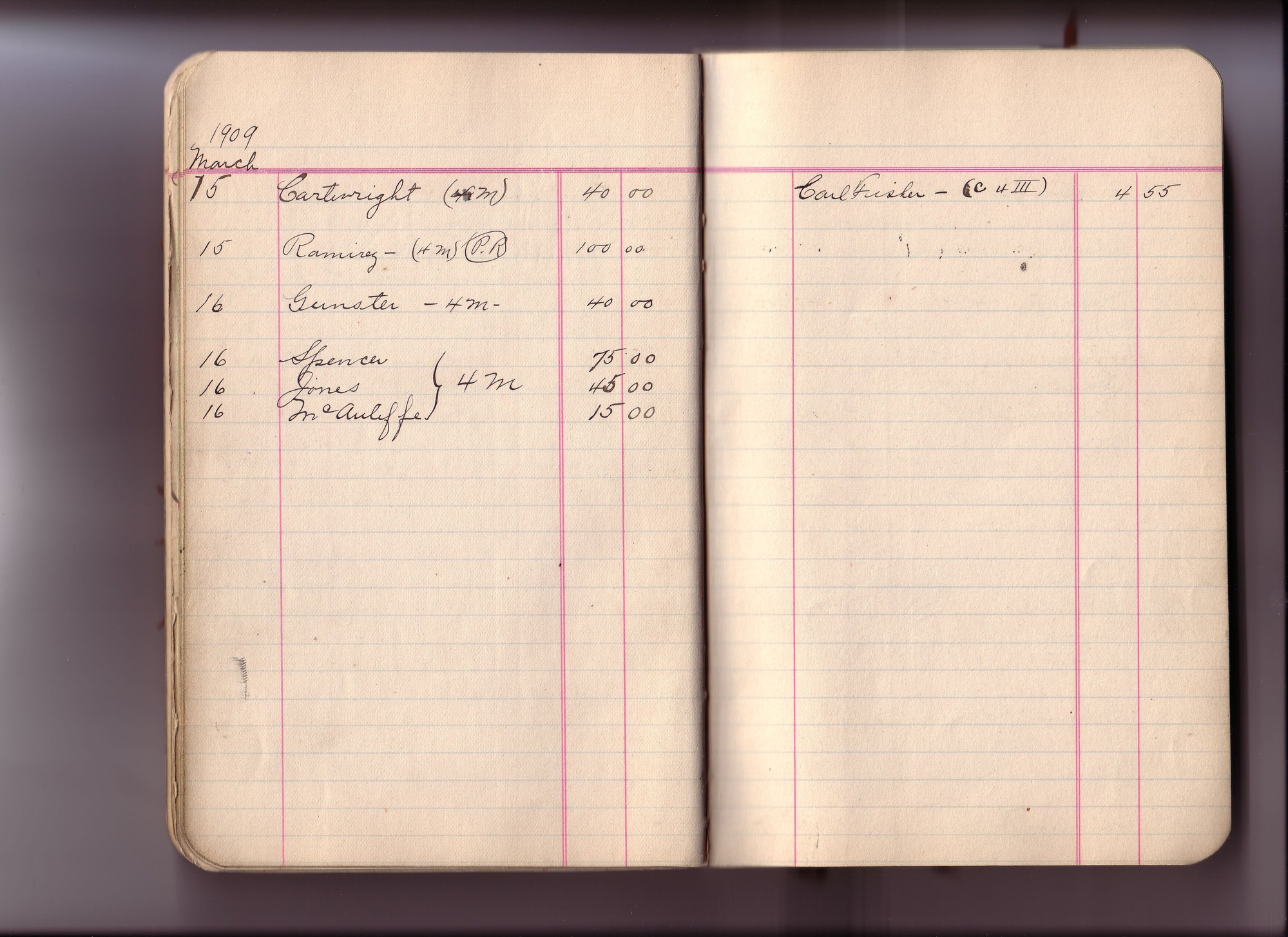 Thomas Edison's New York City Recording Studio Cash Book 05 (of 21), Image 24 (of 88).