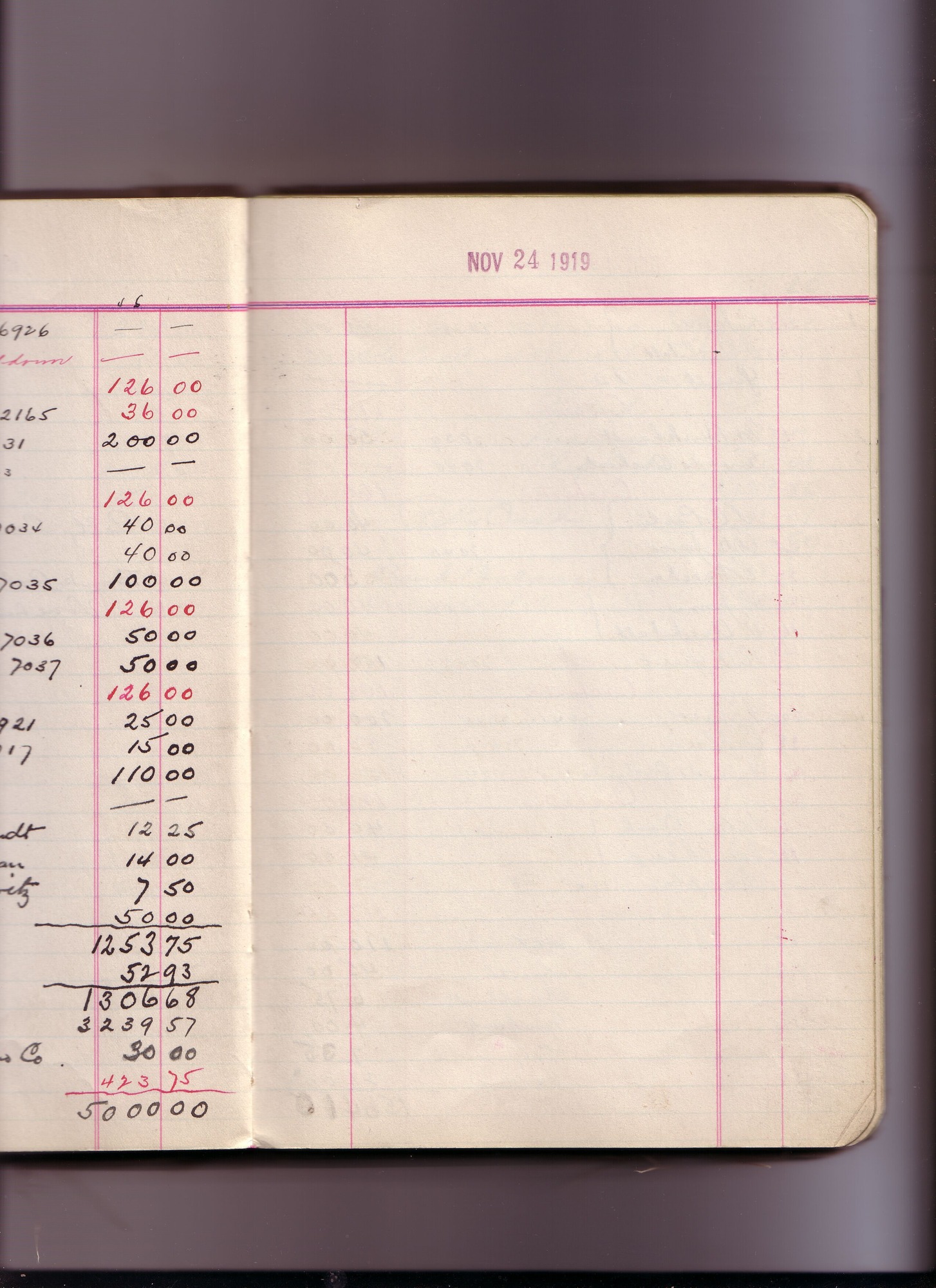 Thomas Edison's New York City Recording Studio Cash Book 16 (of 21), Image 183 (of 305).