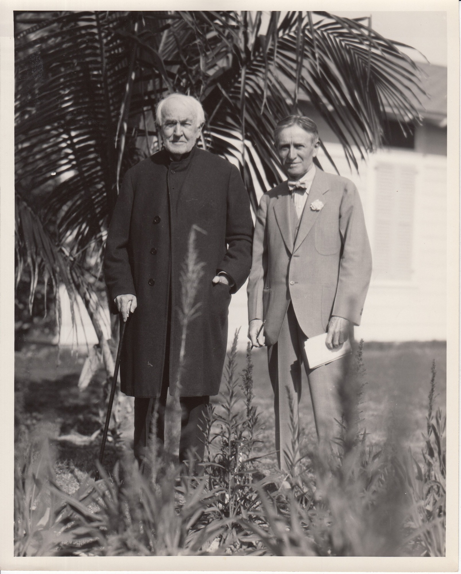 Thomas Edison and Harvey Firestone at Firestone's estate..