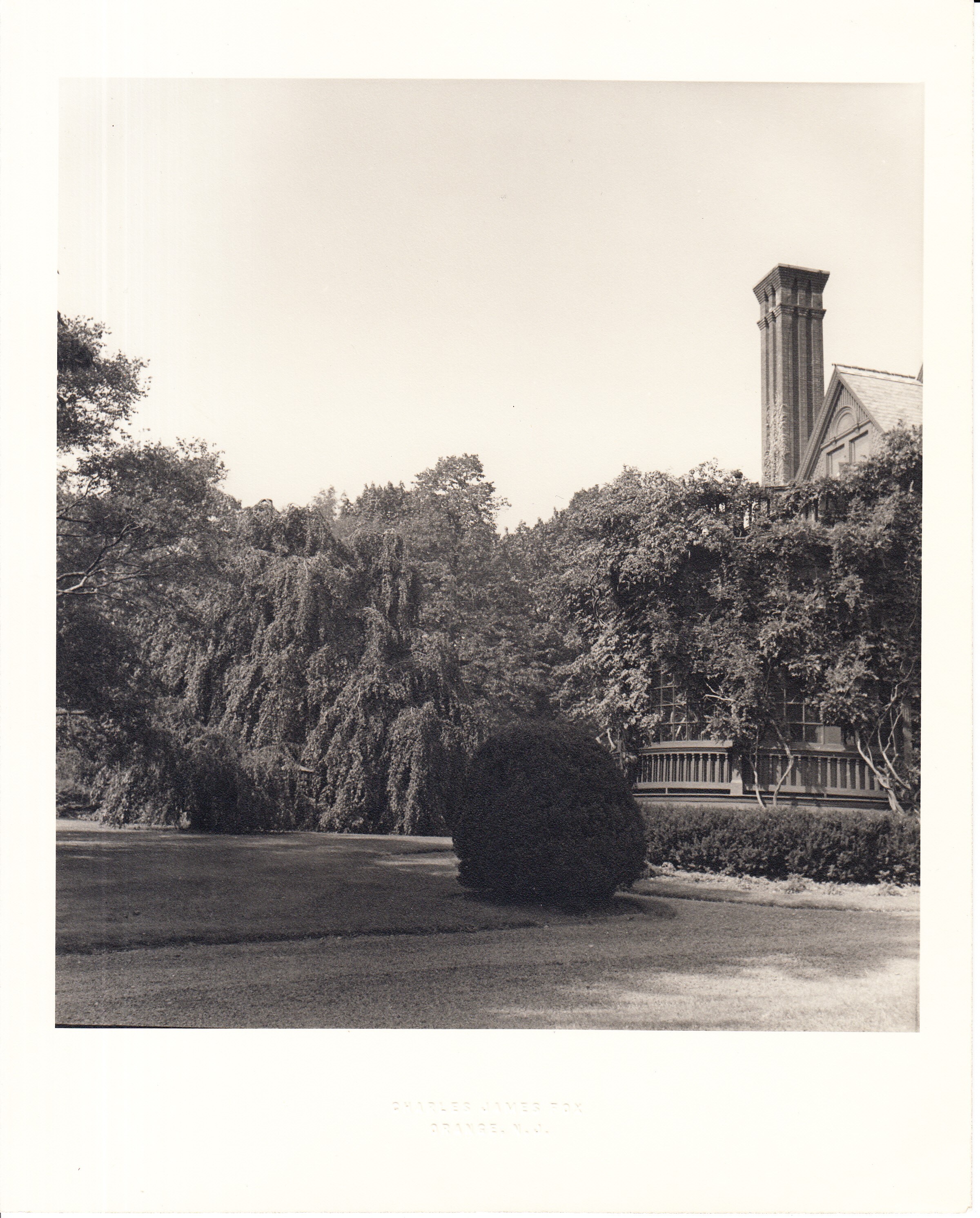 Glenmont, exterior, grounds near conservatory.