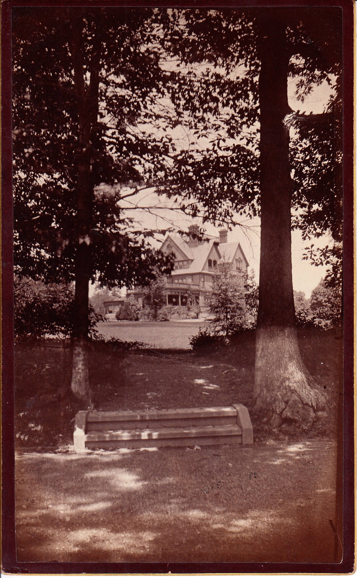 Glenmont, exterior, front, view across lawn.