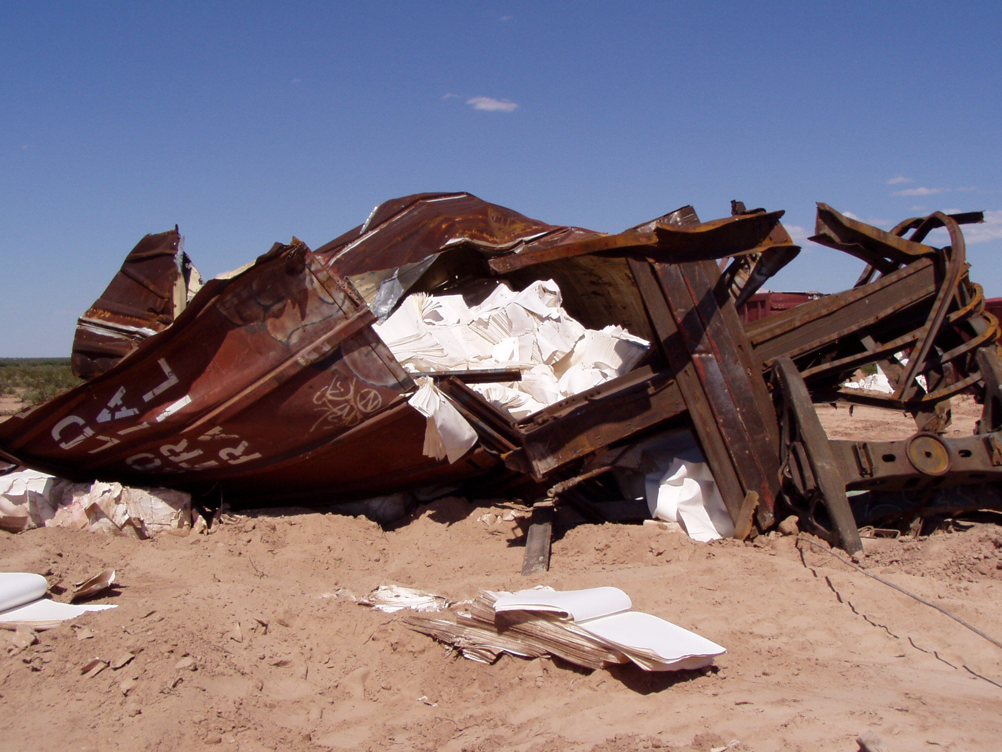 A rusty piece of equipment.