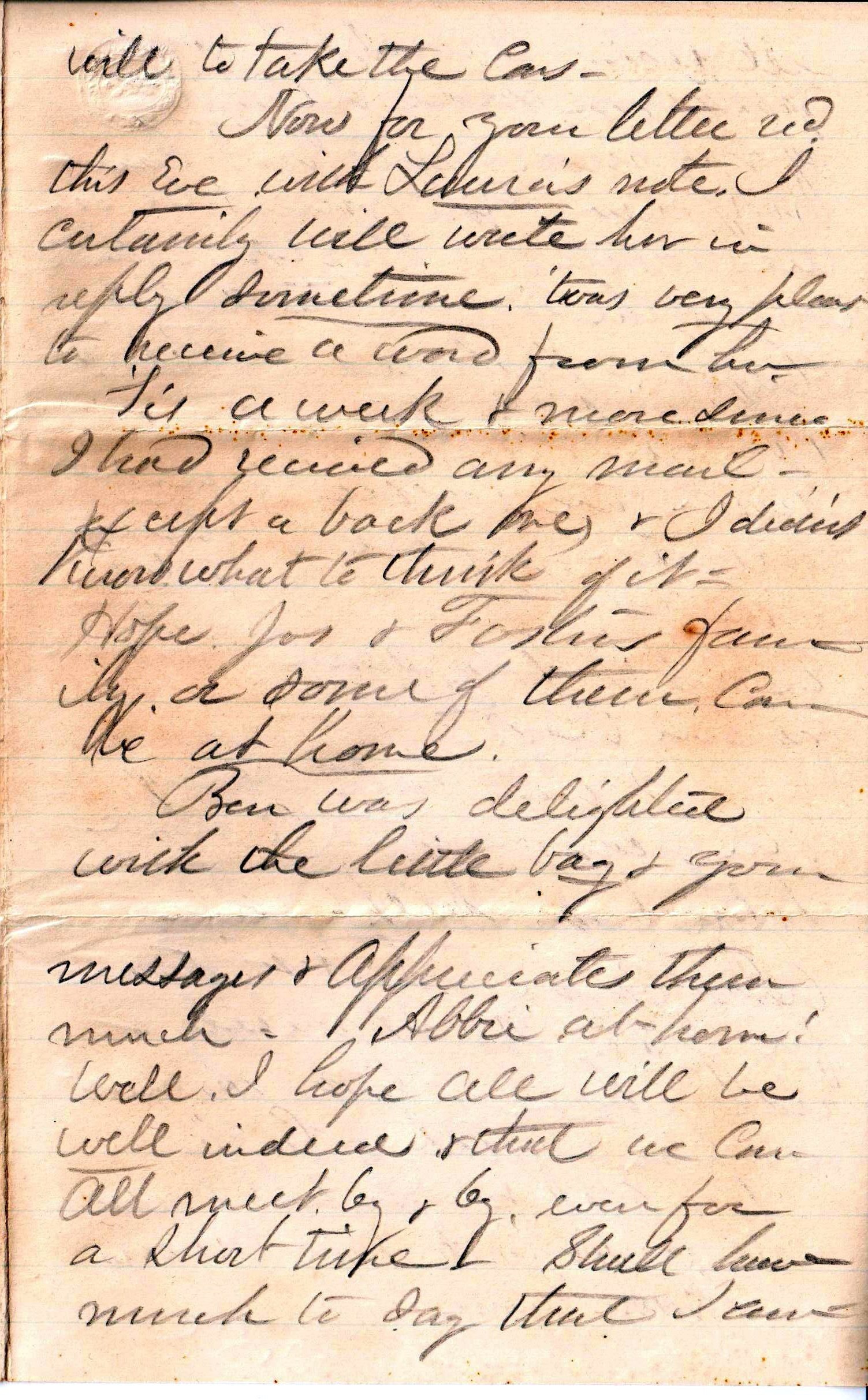 Jerome to Allie, August 26, 1863
